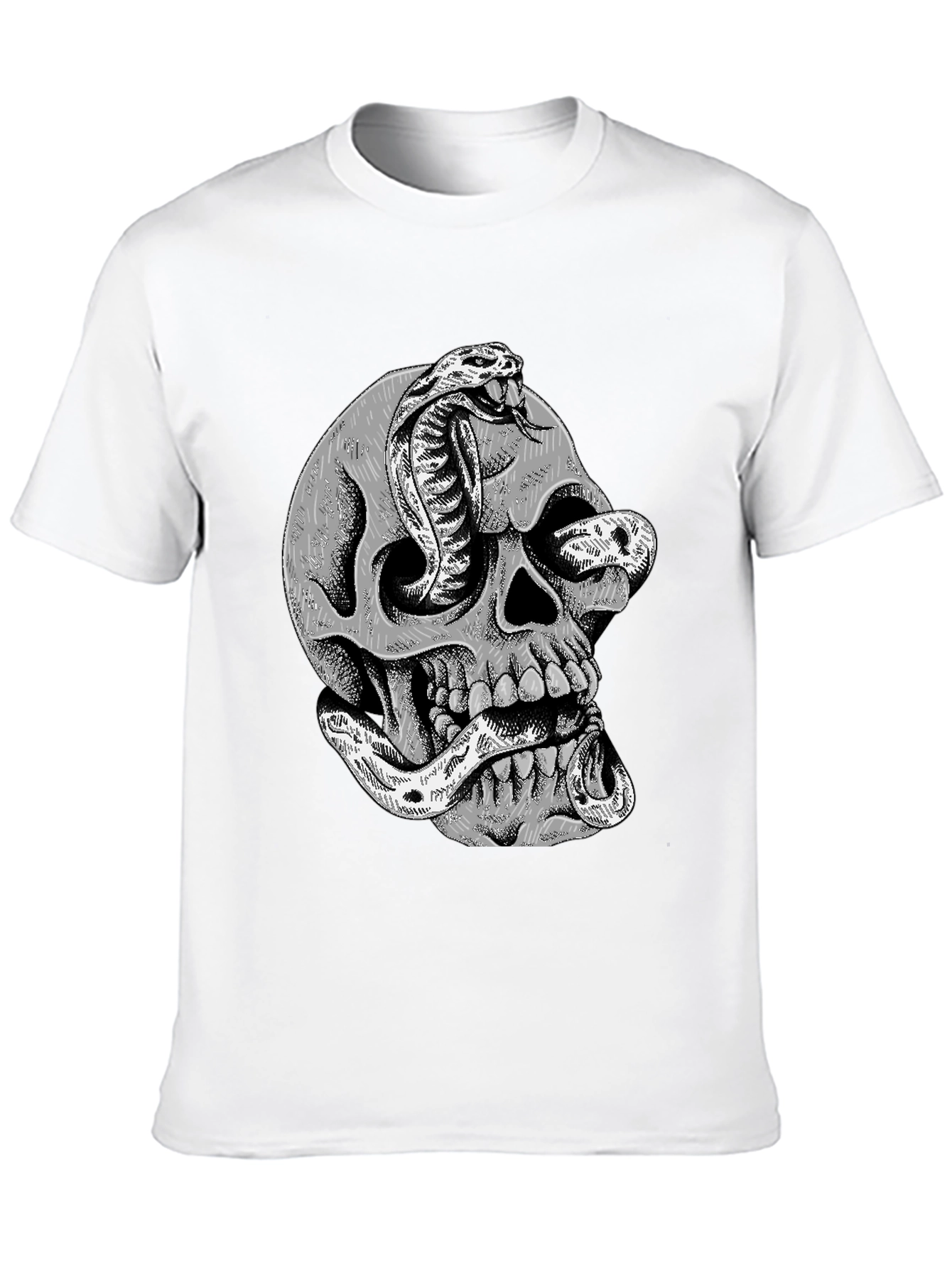 Skull & Cobra Graphic T-Shirt - Edgy Streetwear
