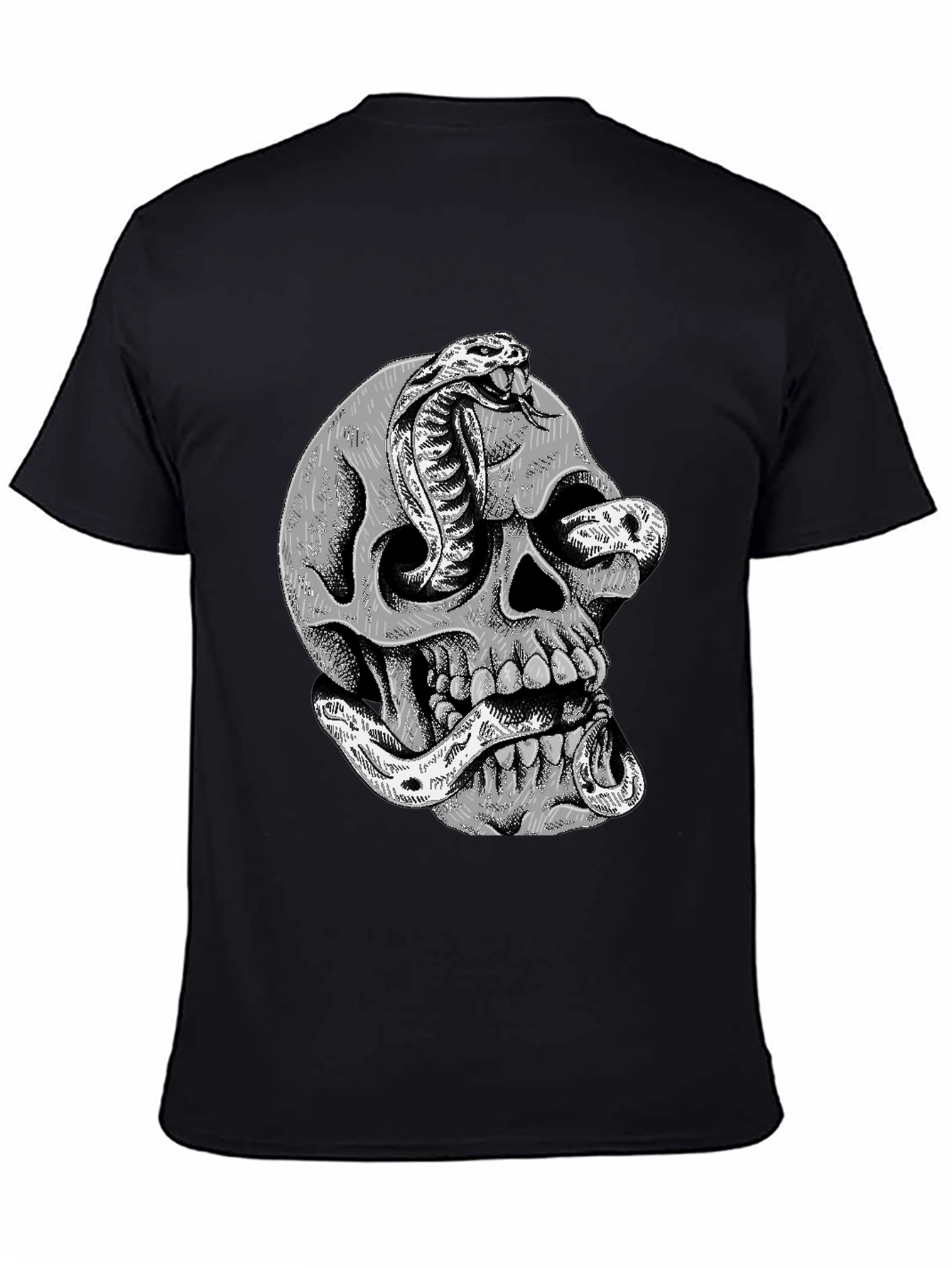 Skull & Cobra Graphic T-Shirt - Edgy Streetwear