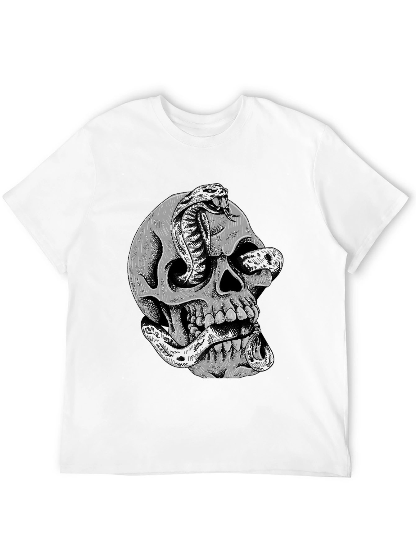 Skull & Cobra Graphic T-Shirt - Edgy Streetwear