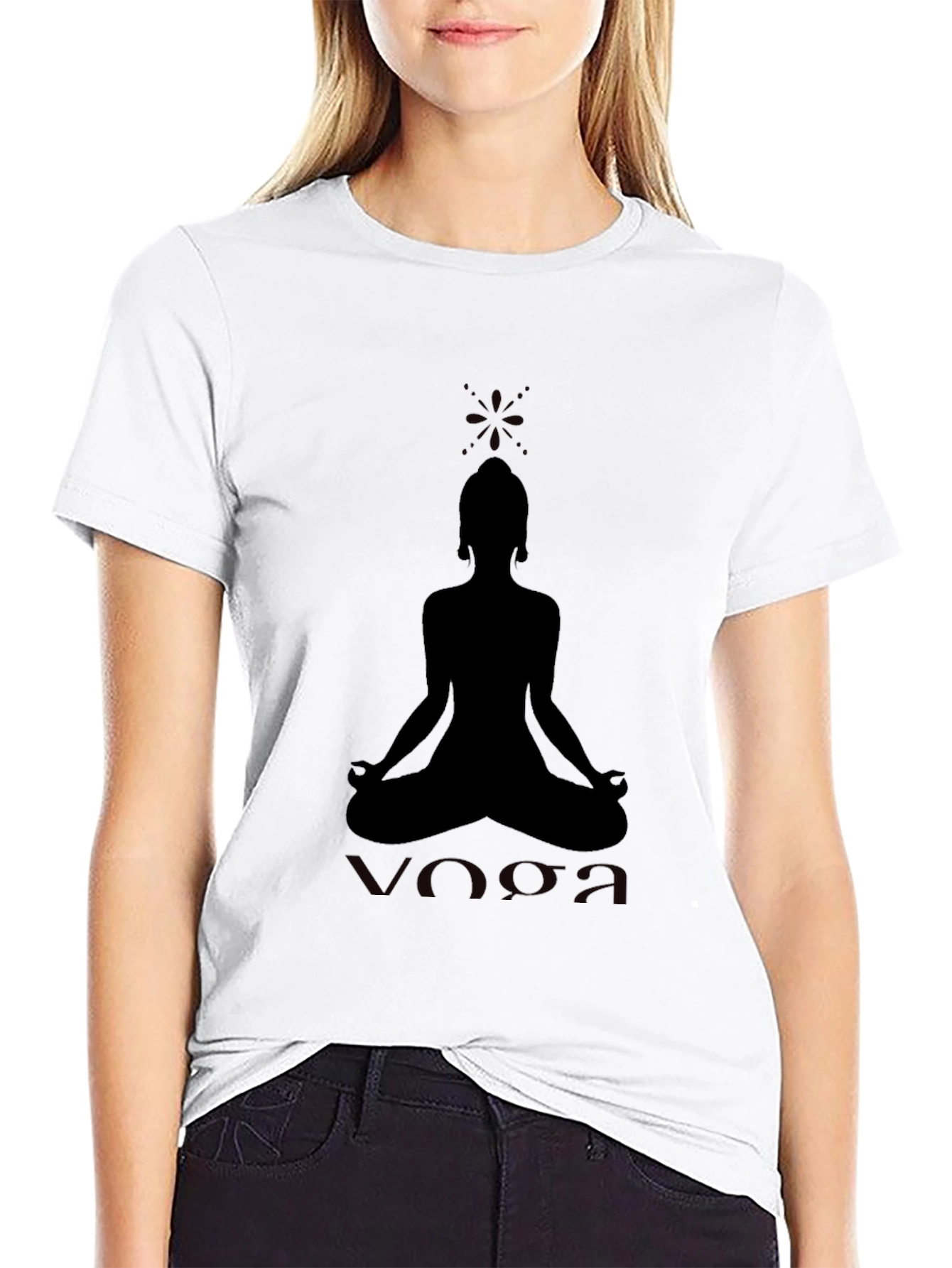Yoga Meditation Graphic Tee - Mens Black T-Shirt