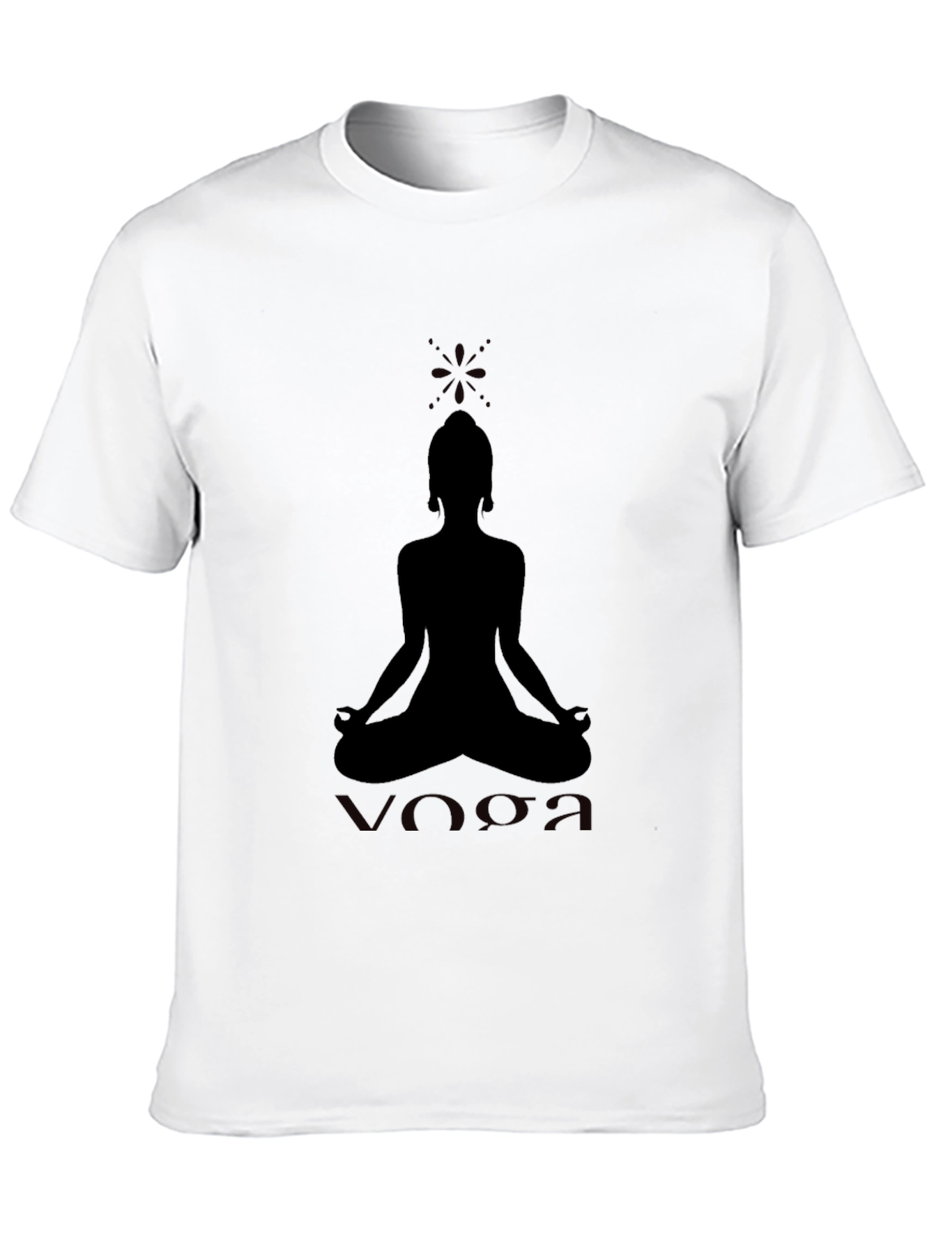 Yoga Meditation Graphic Tee - Mens Black T-Shirt
