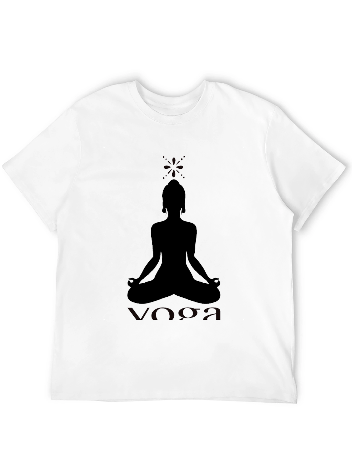 Yoga Meditation Graphic Tee - Mens Black T-Shirt