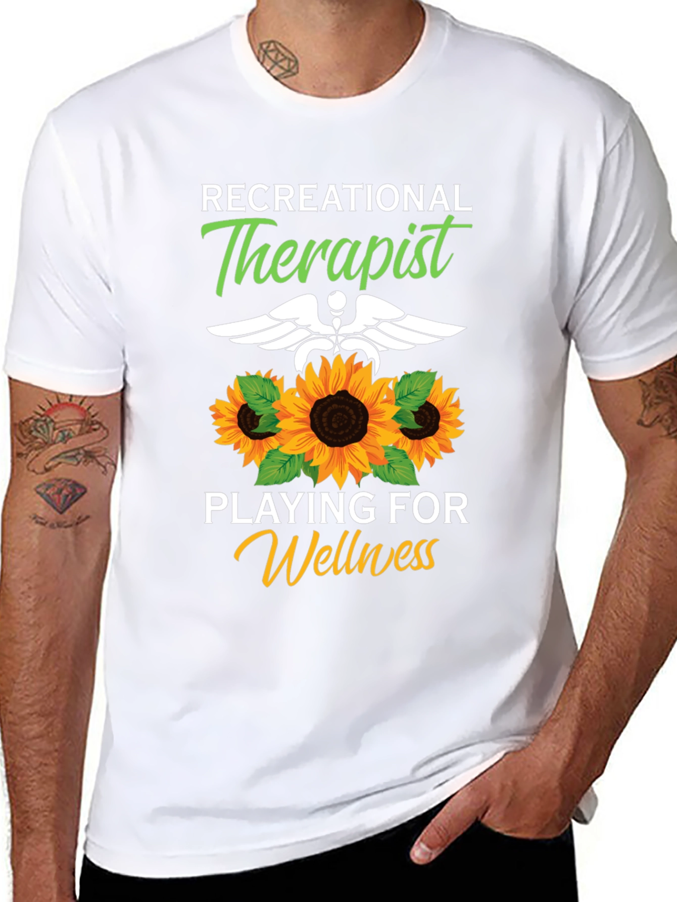 Recreational Therapist Sunflower Graphic T-Shirt