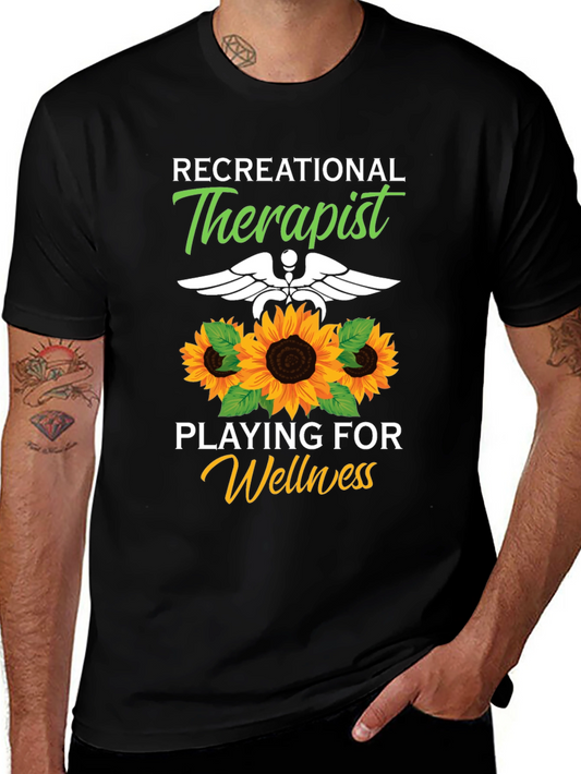 Recreational Therapist Sunflower Graphic T-Shirt