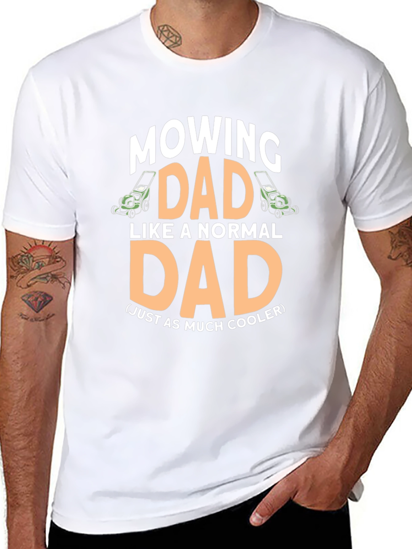 Mowing Dad T-Shirt - Cool Fathers Day Gift