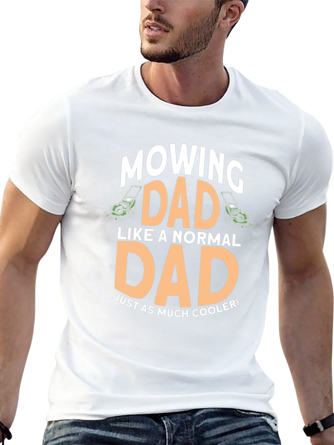 Mowing Dad T-Shirt - Cool Fathers Day Gift