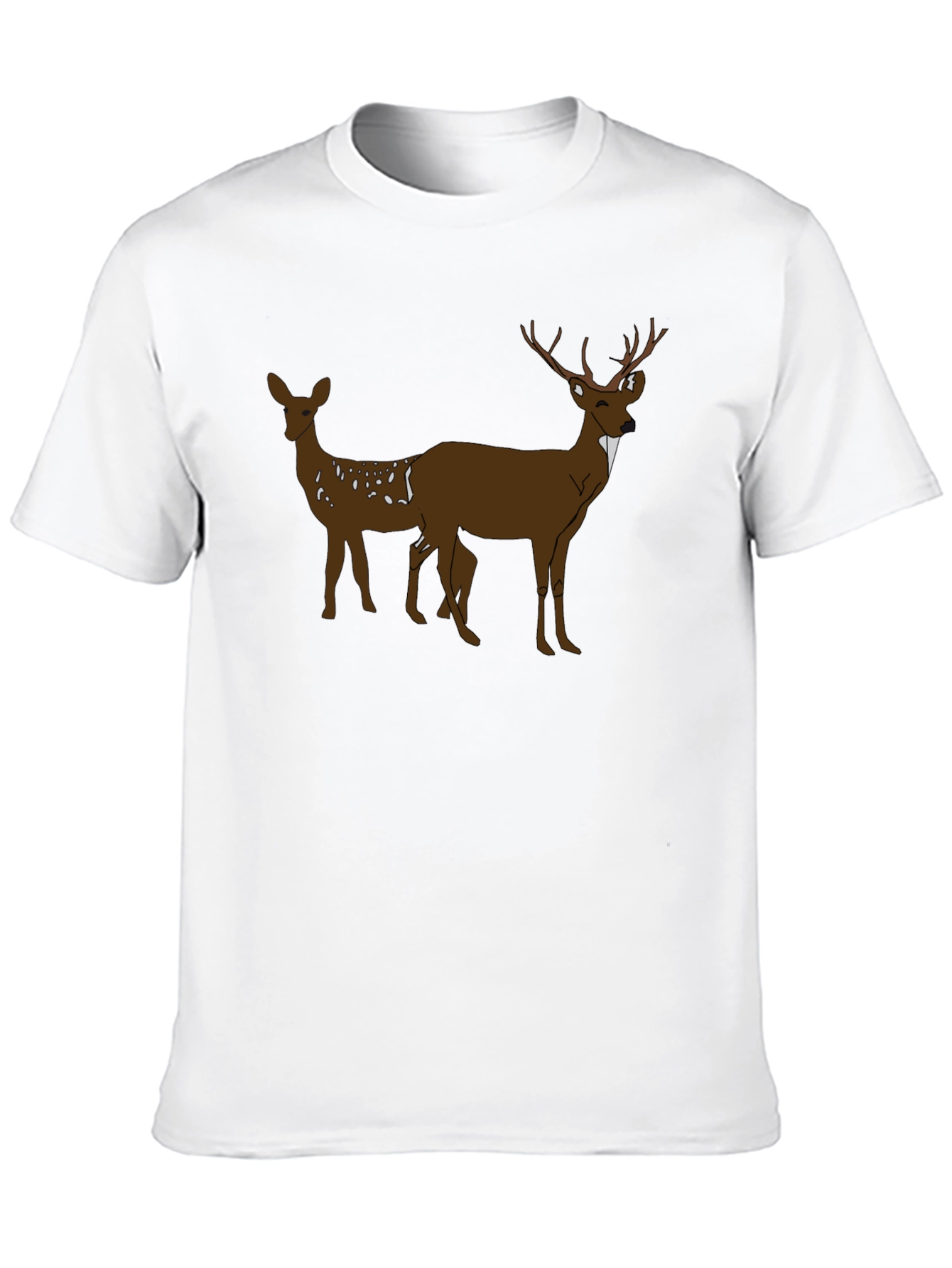 Deer Graphic Black T-Shirt - Mens Casual Tee