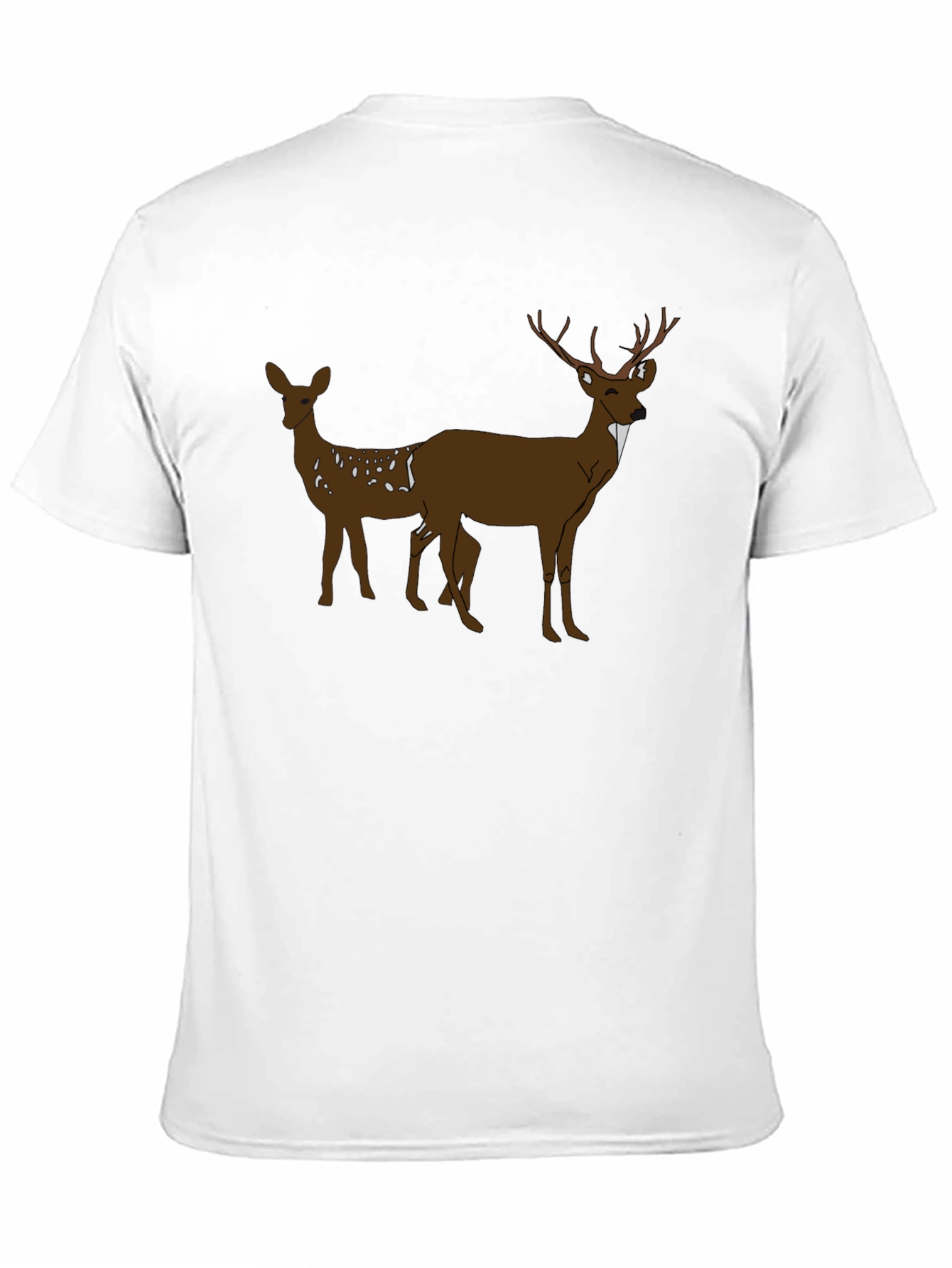 Deer Graphic Black T-Shirt - Mens Casual Tee