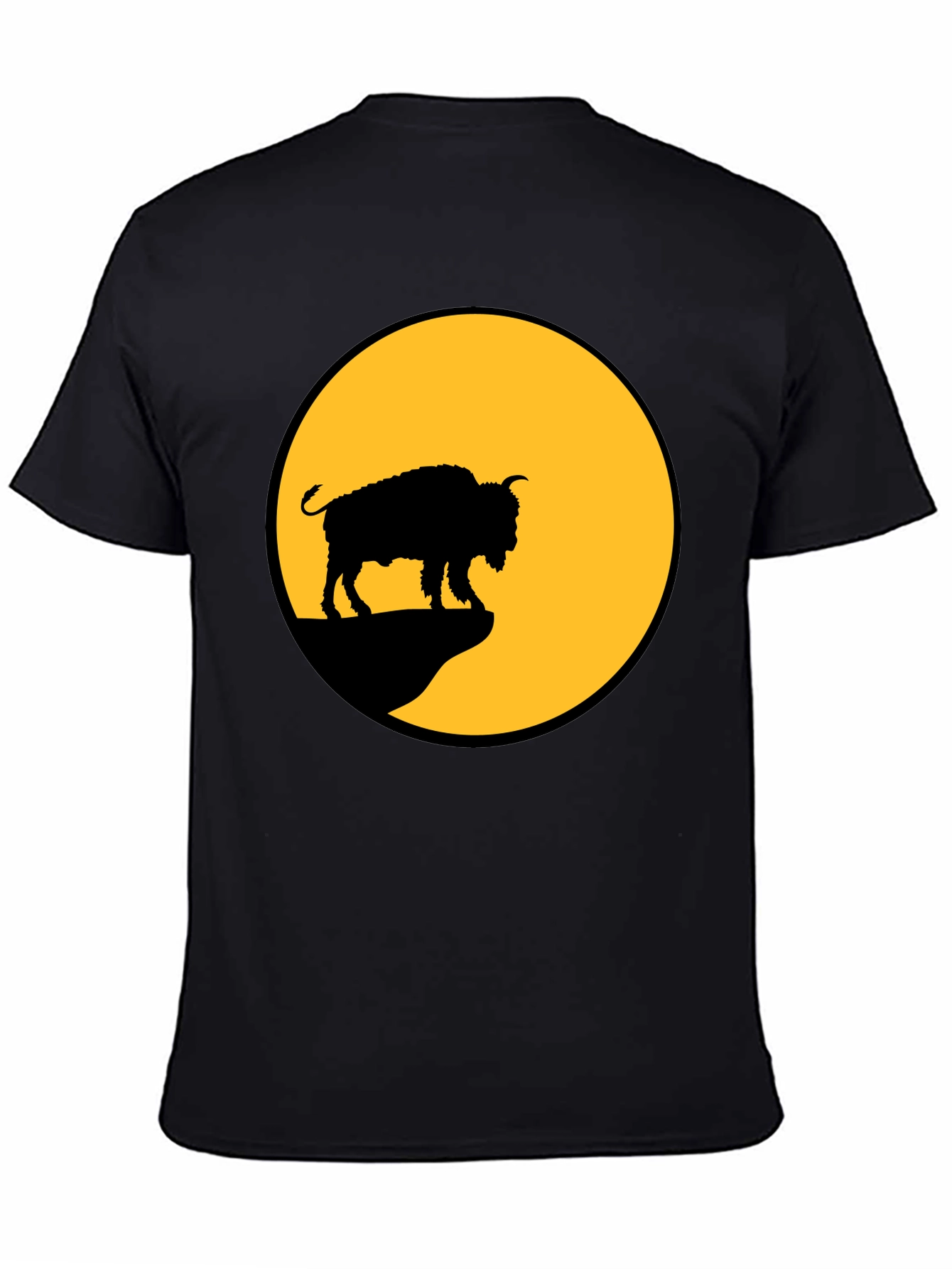 Bison Silhouette T-Shirt - Black Tee