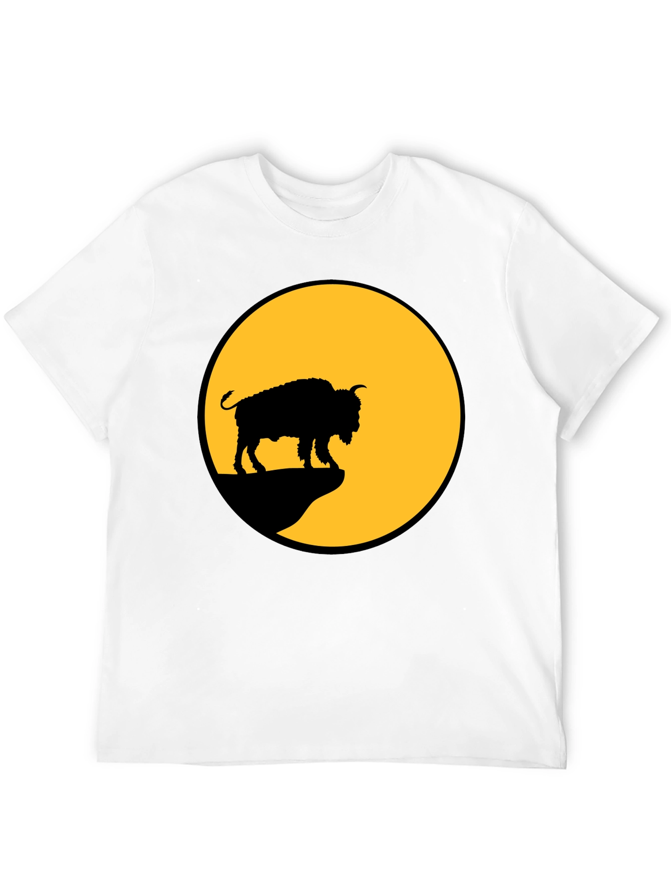 Bison Silhouette T-Shirt - Black Tee