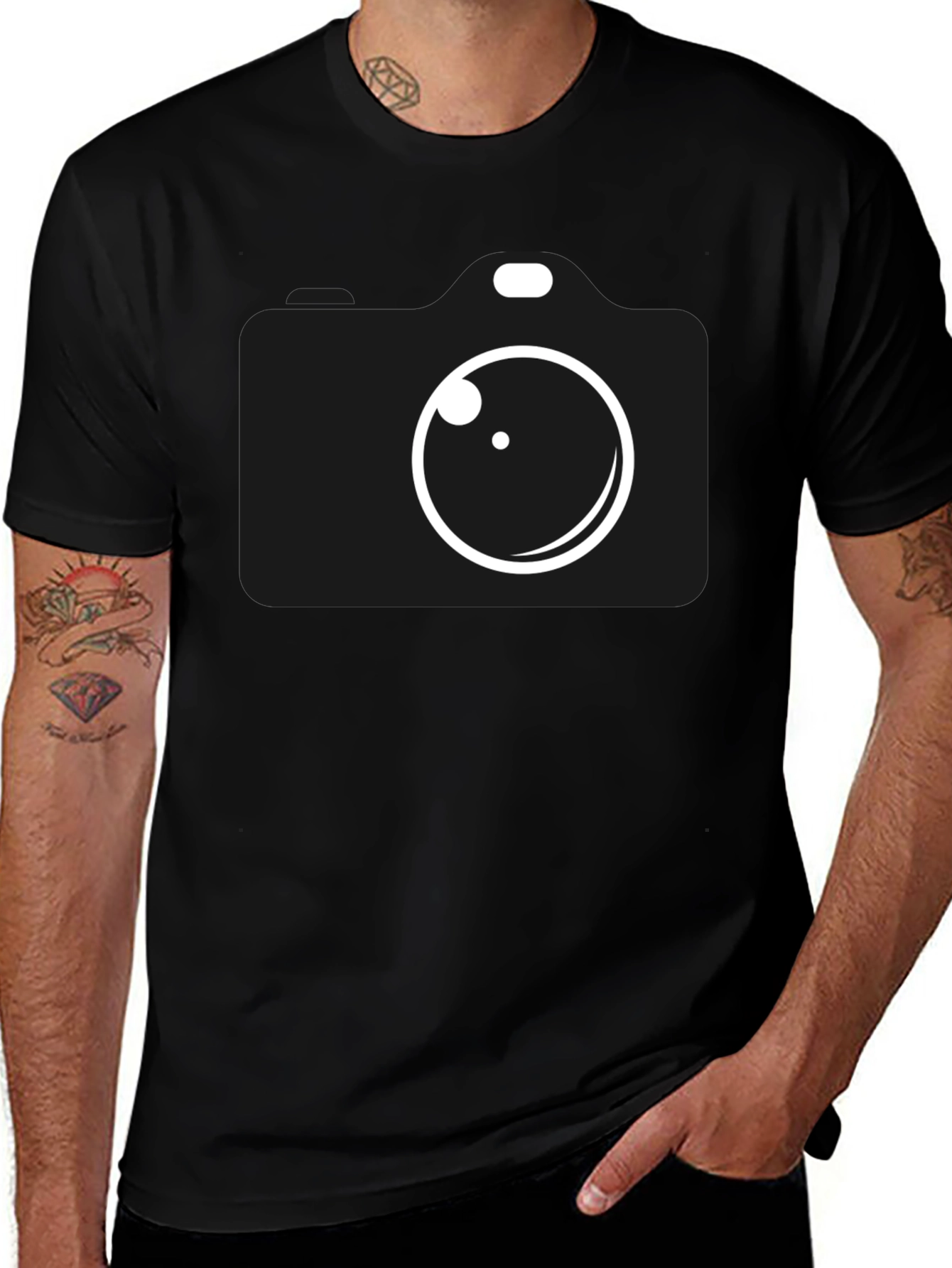 Black Camera Graphic Tee - Photographer T-Shirt