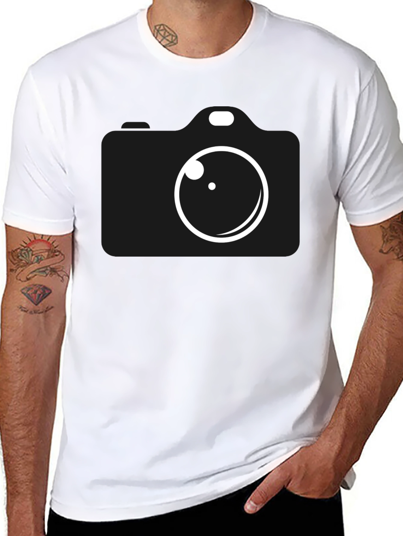 Black Camera Graphic Tee - Photographer T-Shirt