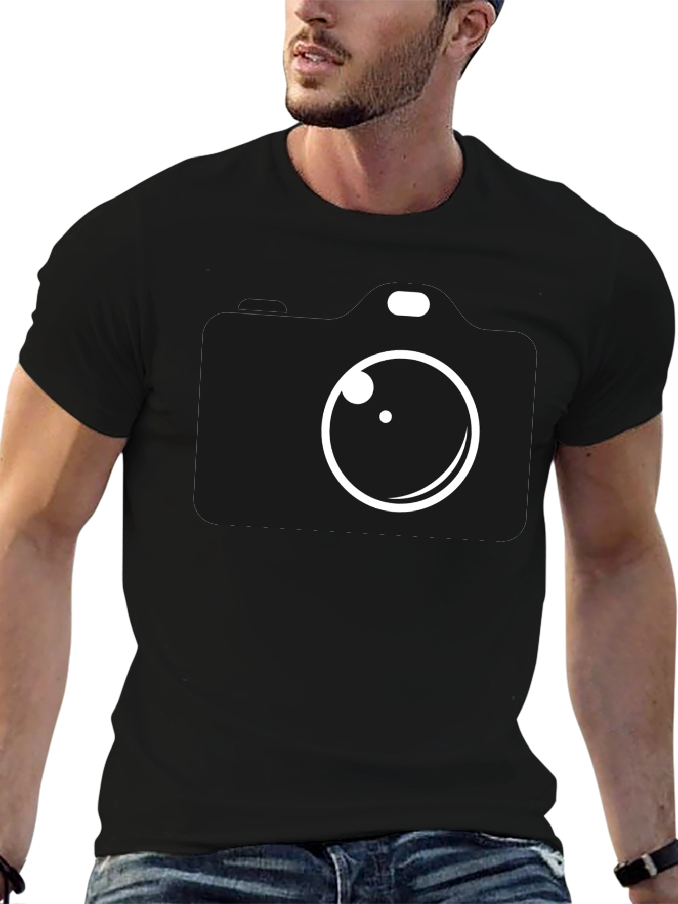 Black Camera Graphic Tee - Photographer T-Shirt