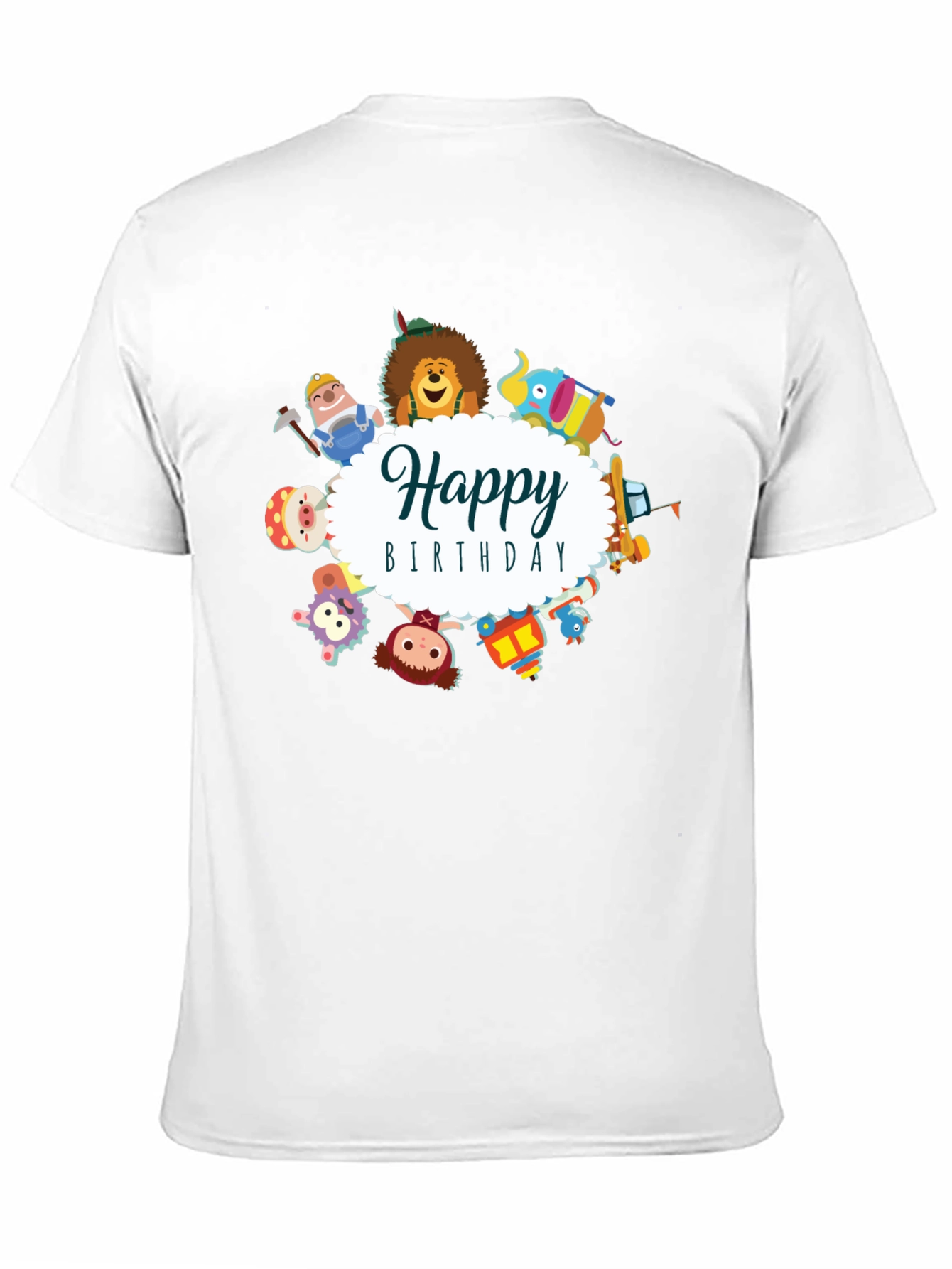 Happy Birthday Cartoon Character T-Shirt