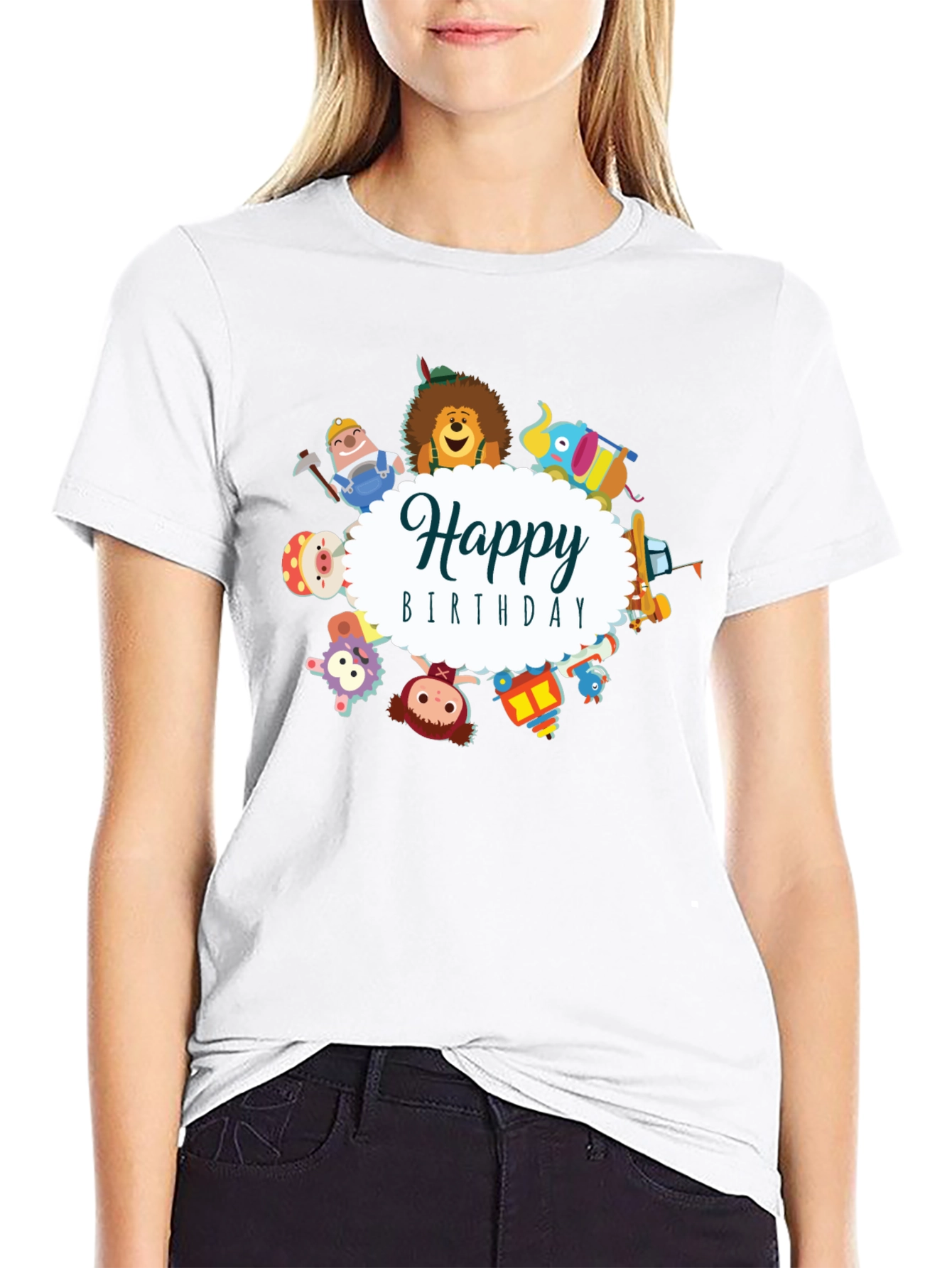 Happy Birthday Cartoon Character T-Shirt
