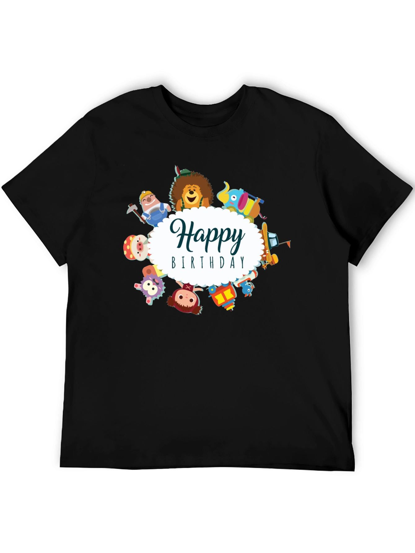 Happy Birthday Cartoon Character T-Shirt