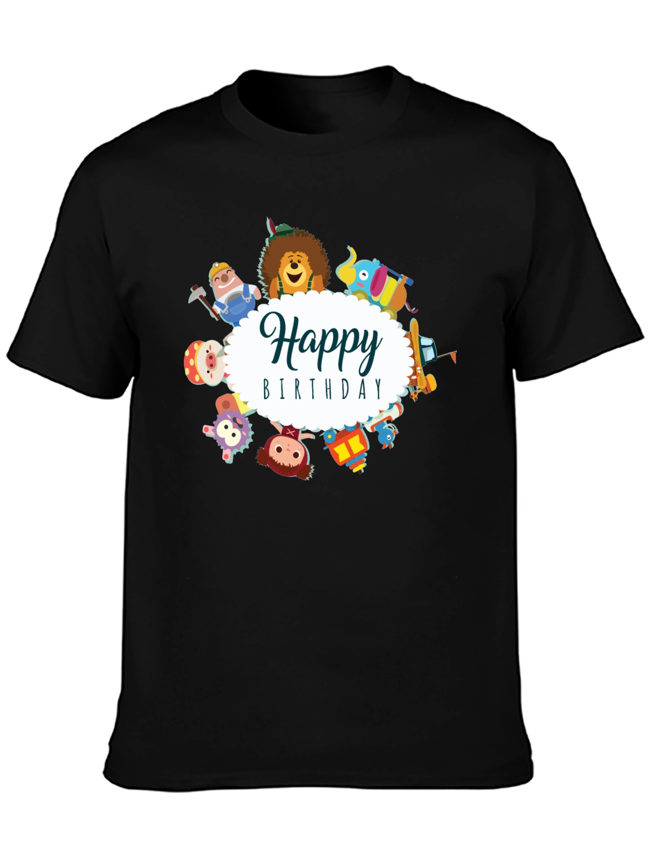 Happy Birthday Cartoon Character T-Shirt