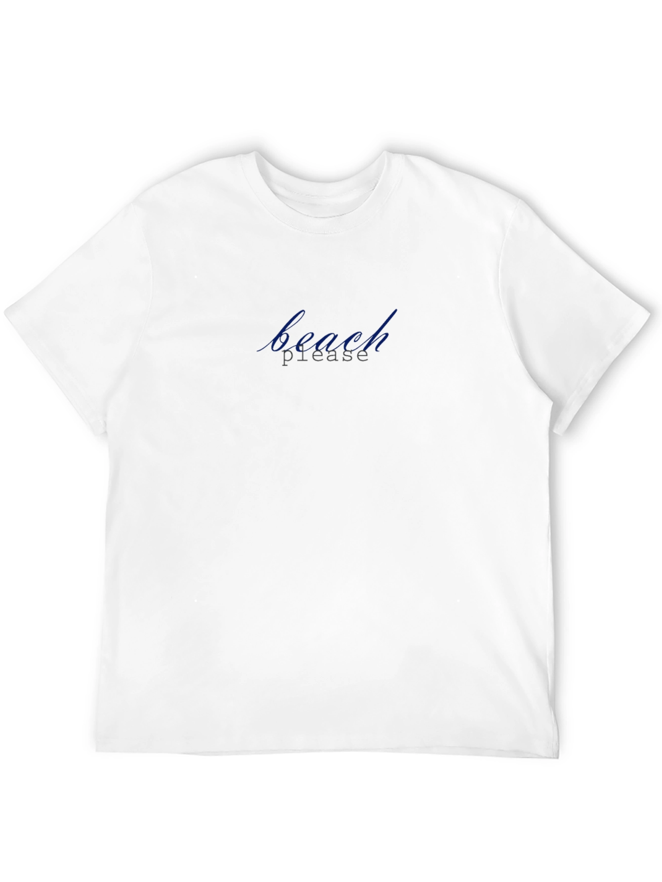 Beach Please Black Crew Neck Tee
