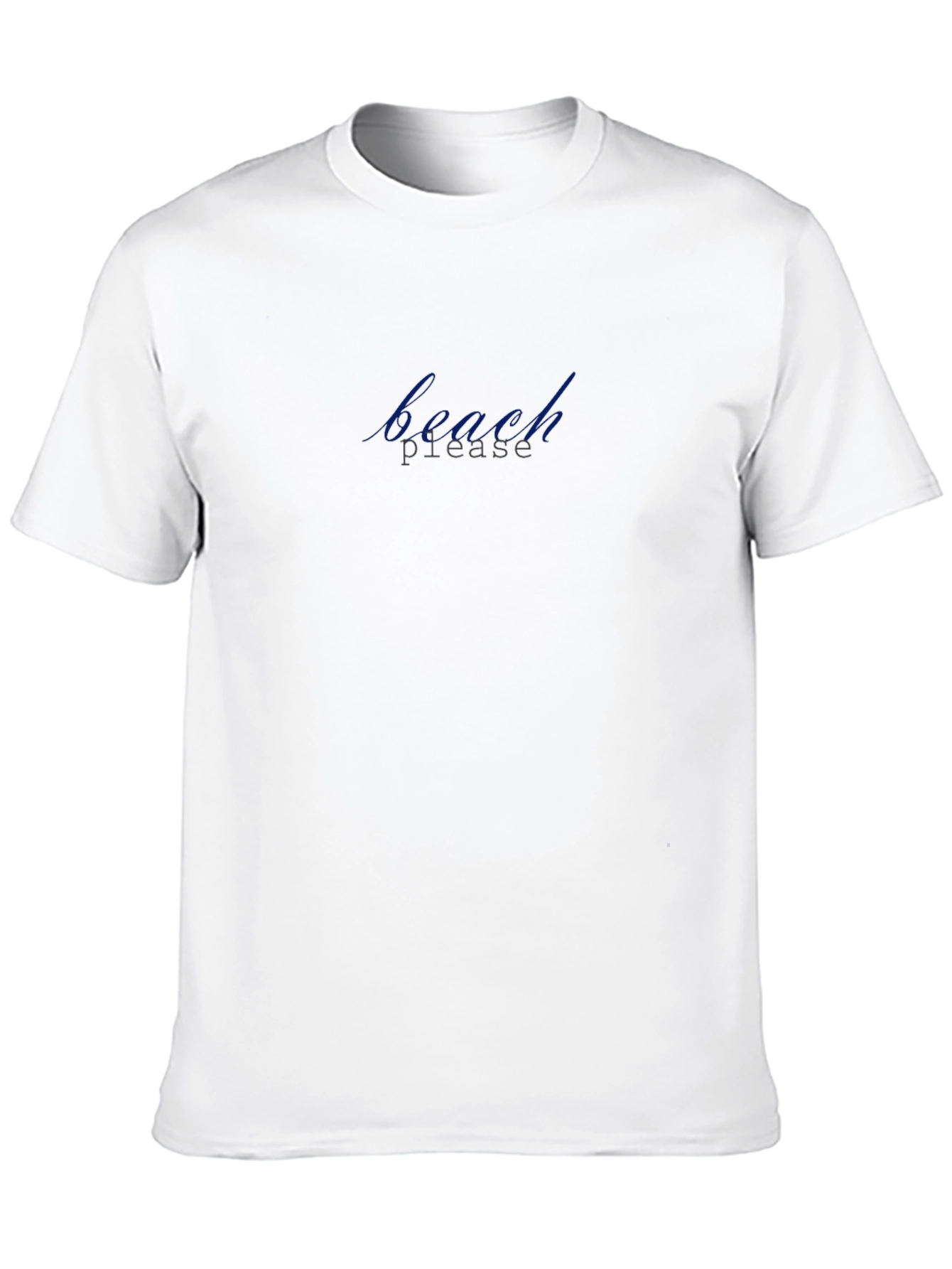 Beach Please Black Crew Neck Tee