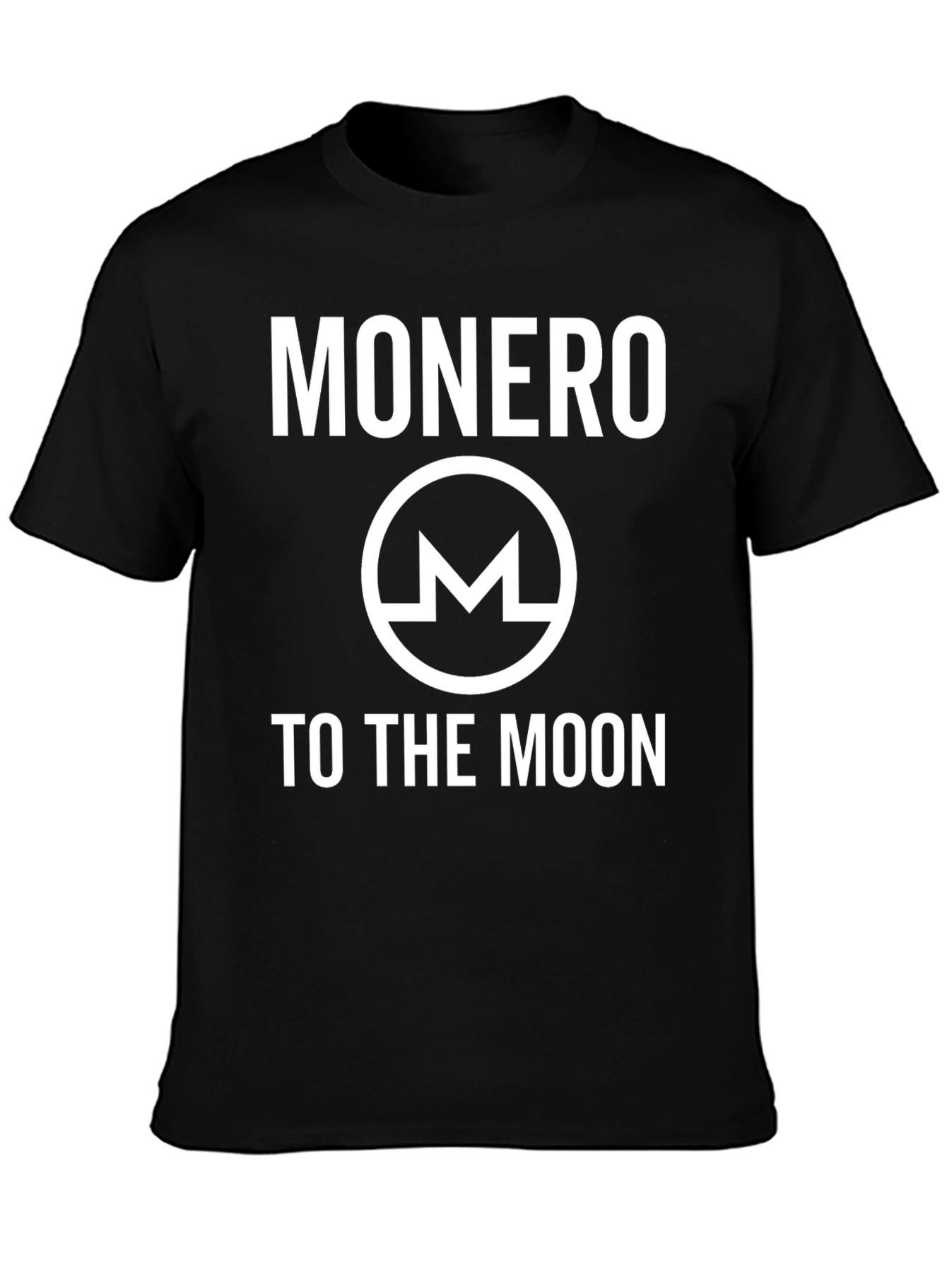 Monero To The Moon Graphic Tee - Black