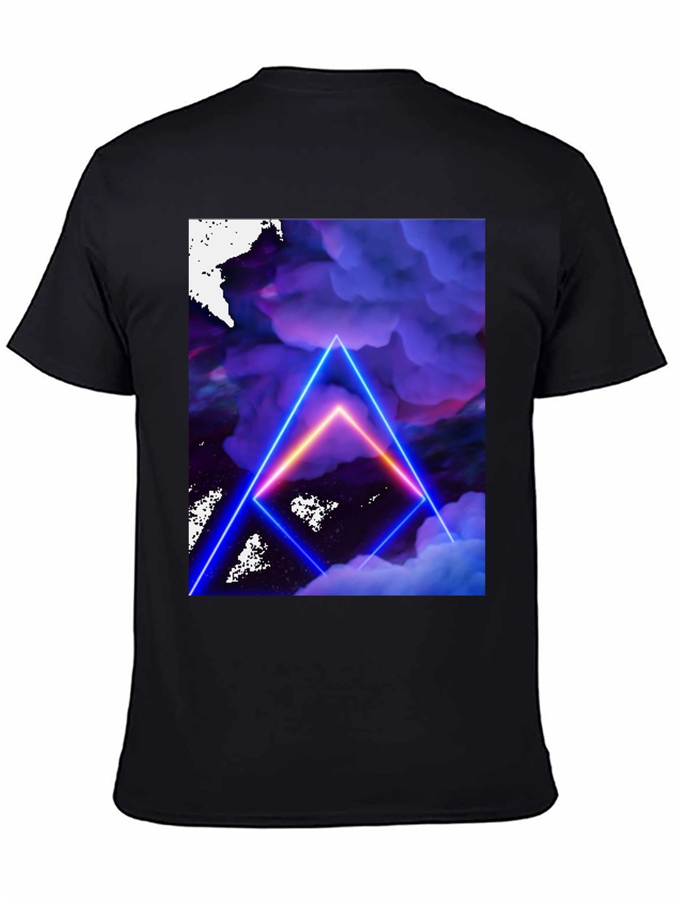 Neon Triangle Cloudscape Graphic Tee
