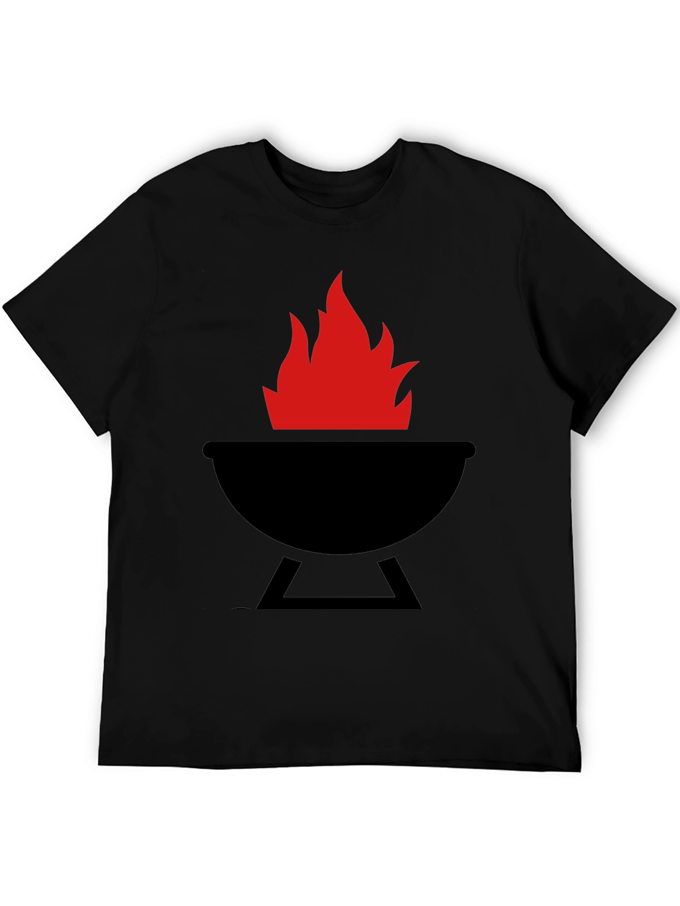 BBQ Grill & Flames Graphic T-Shirt