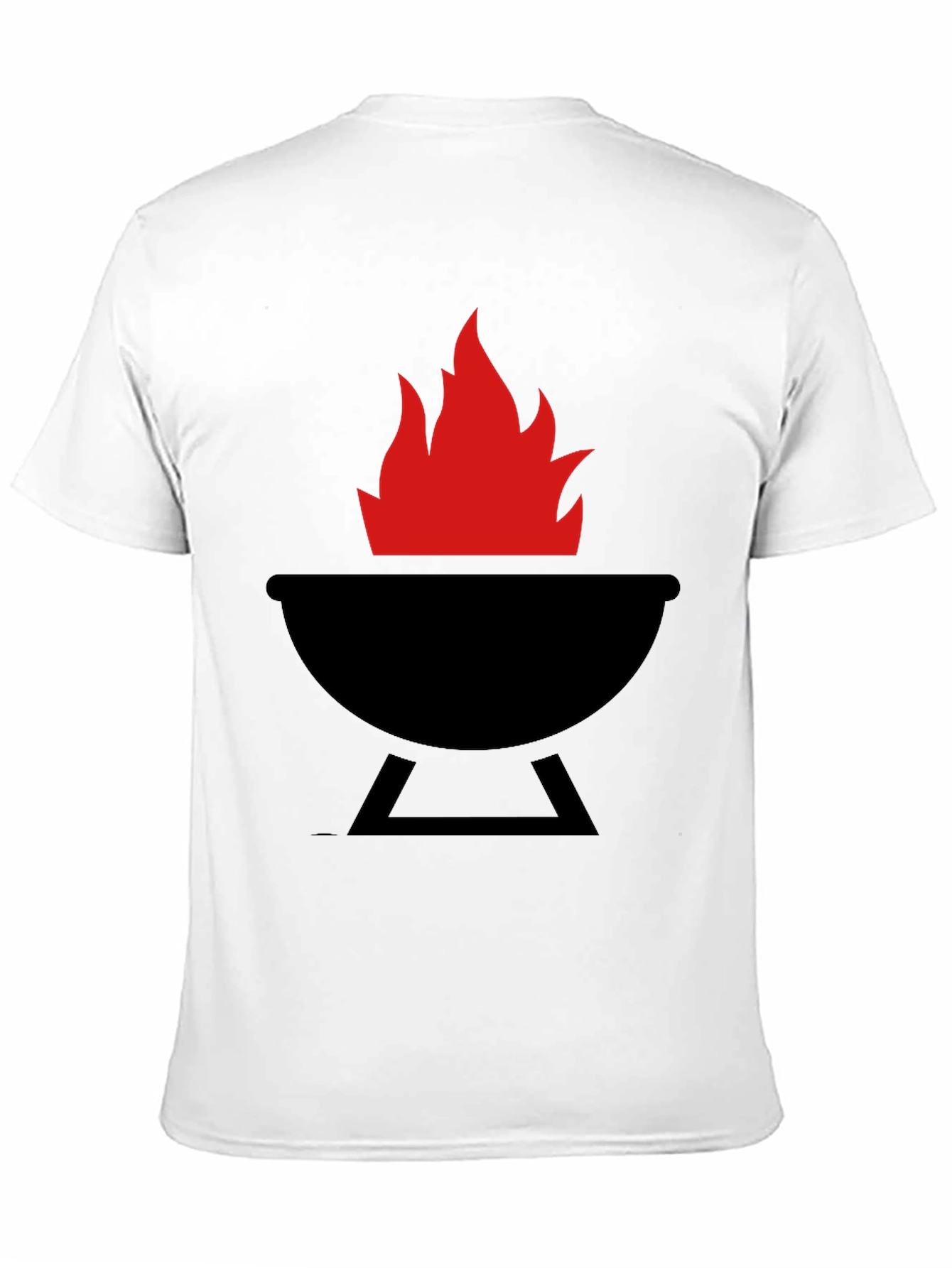 BBQ Grill & Flames Graphic T-Shirt
