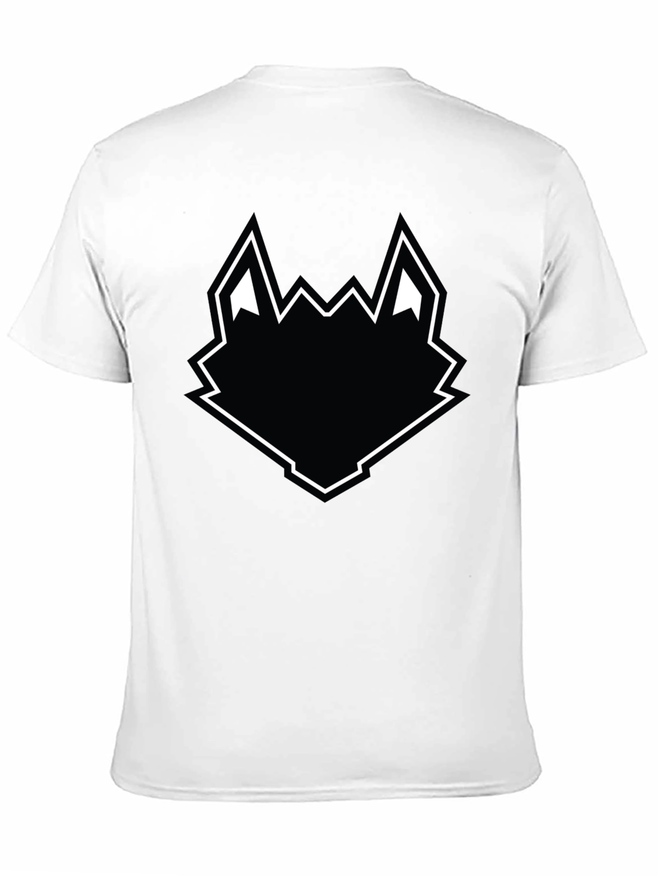 Black Wolf Head Graphic Tee - Mens Casual T-Shirt