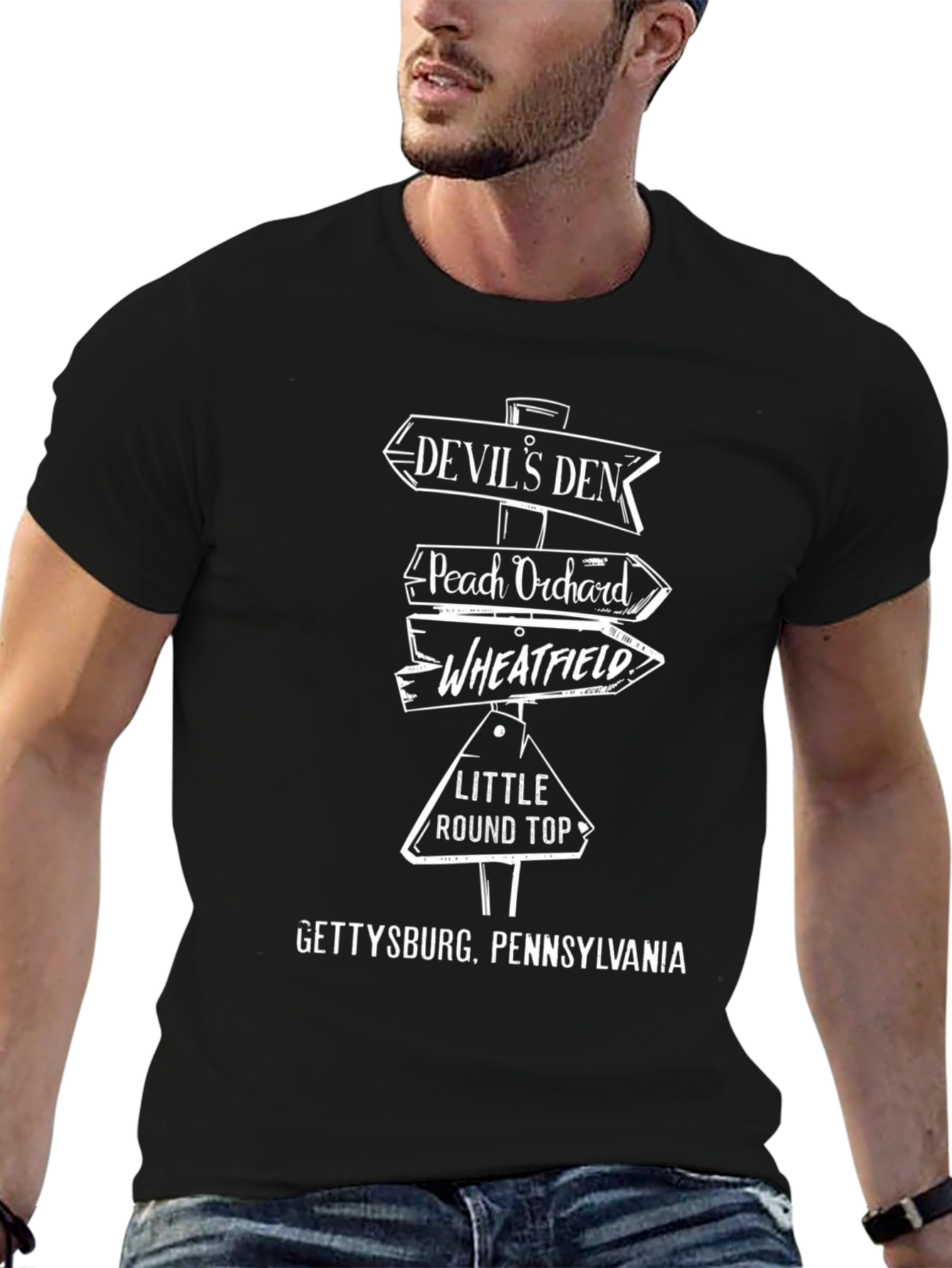 Gettysburg Pennsylvania Signpost T-Shirt
