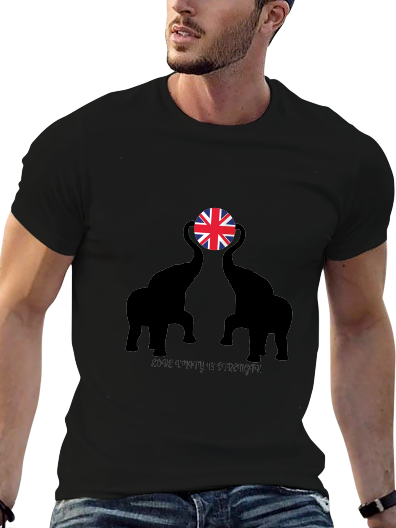 Elephant UK Flag Graphic Tee - Unity Strength Love