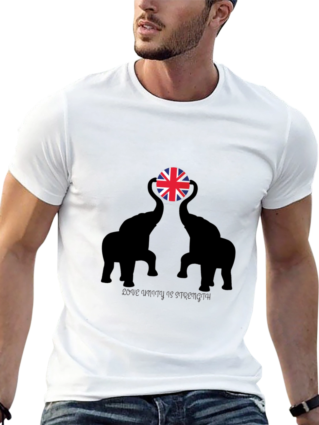 Elephant UK Flag Graphic Tee - Unity Strength Love