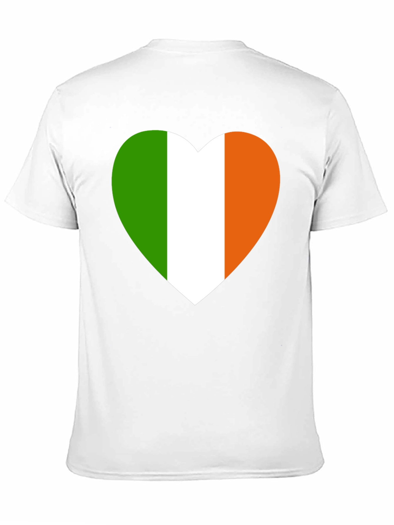 Irish Flag Heart Graphic Black T-Shirt