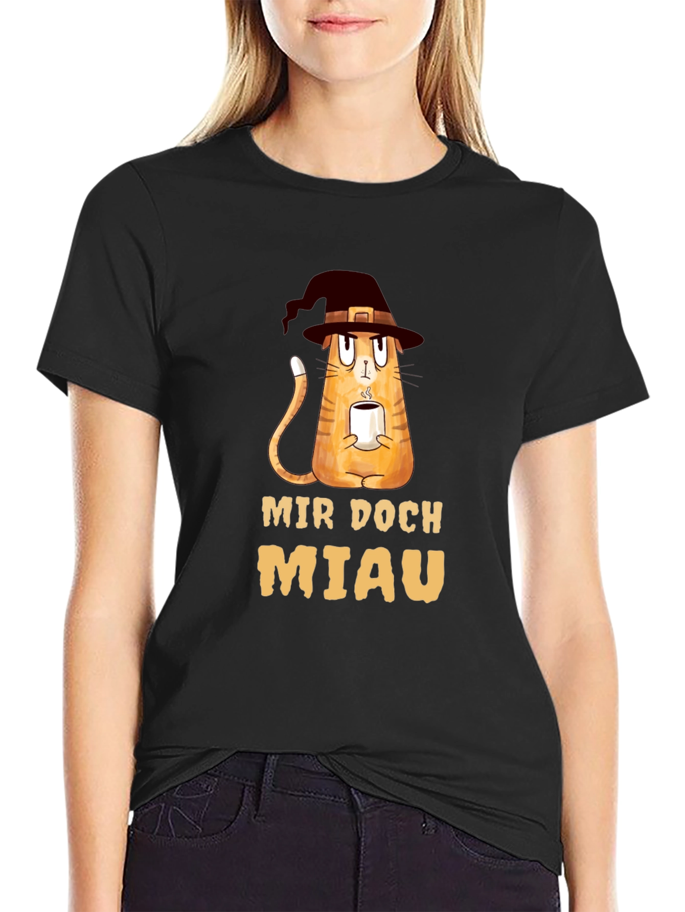 Mir Doch Miau Cat Witch T-Shirt