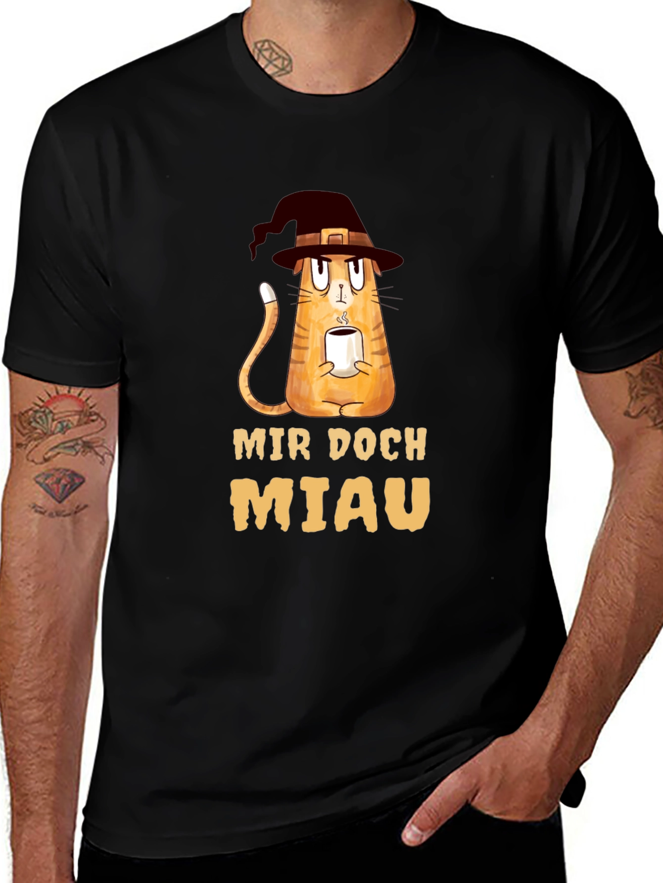 Mir Doch Miau Cat Witch T-Shirt