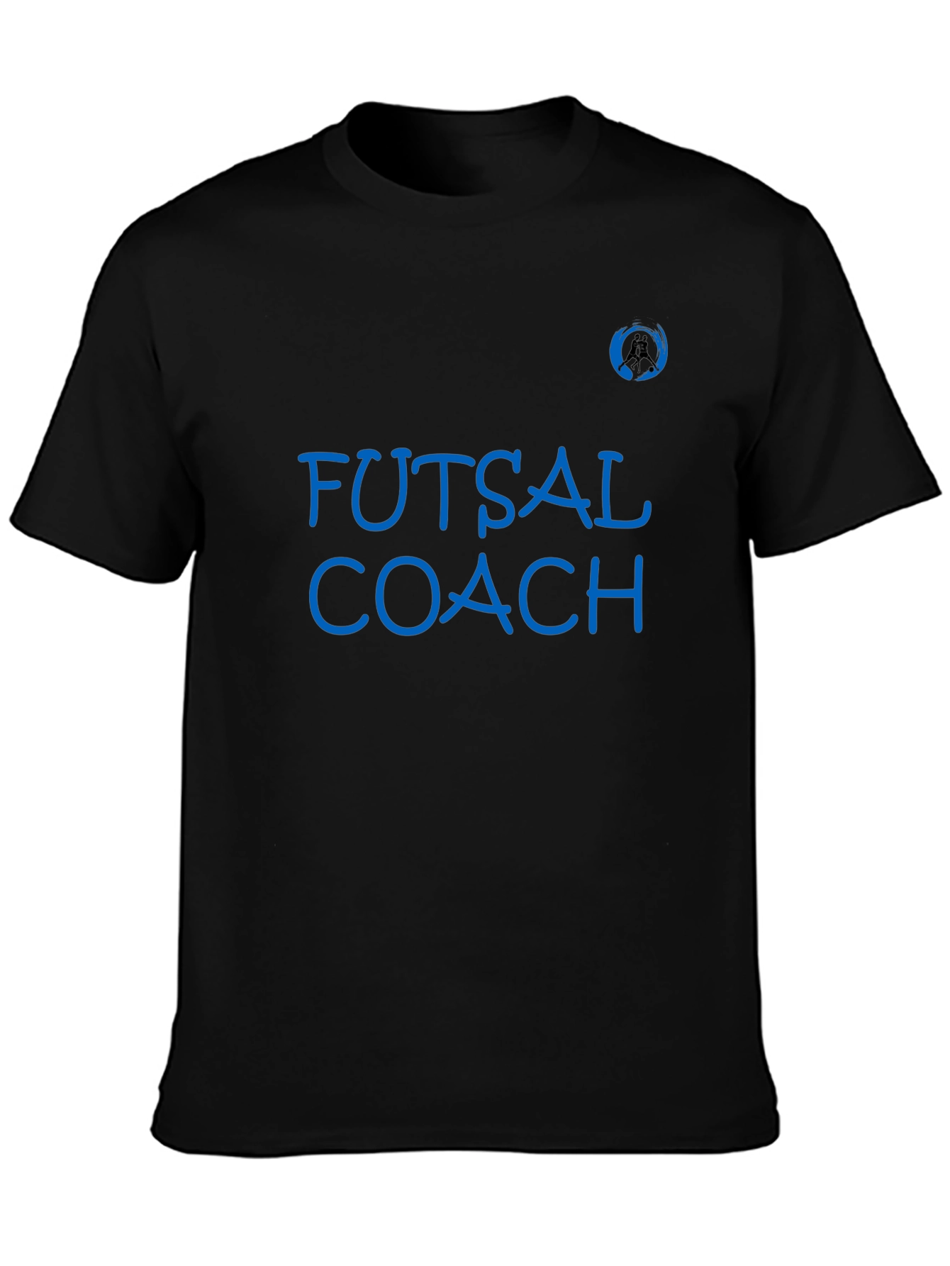 Futsal Coach Graphic T-Shirt - Black