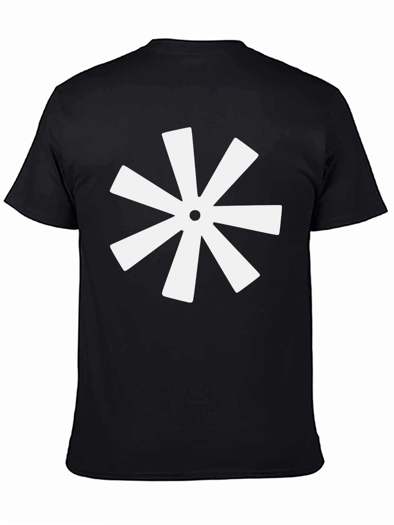 Asterisk Flower Graphic Tee - Modern Black T-Shirt