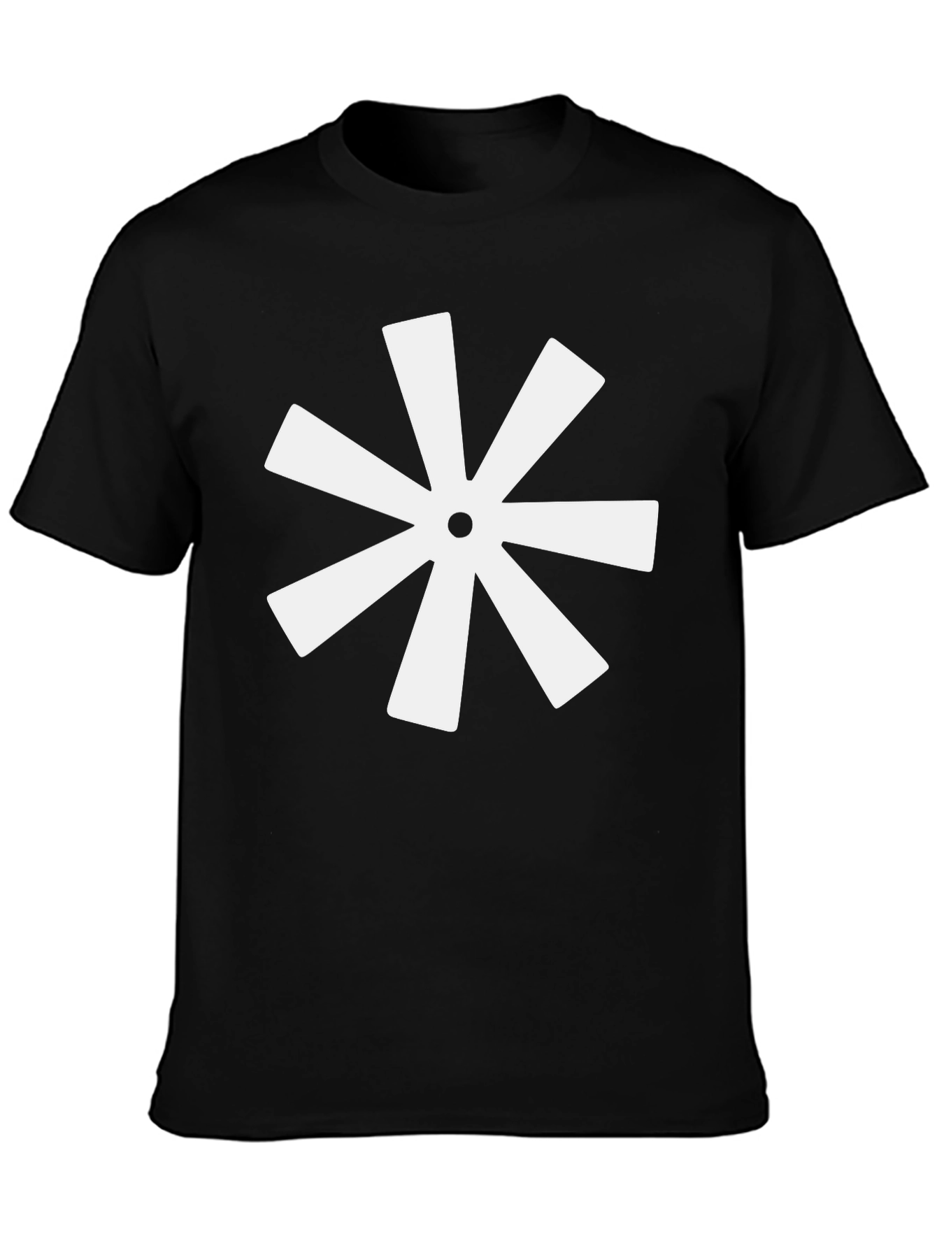 Asterisk Flower Graphic Tee - Modern Black T-Shirt