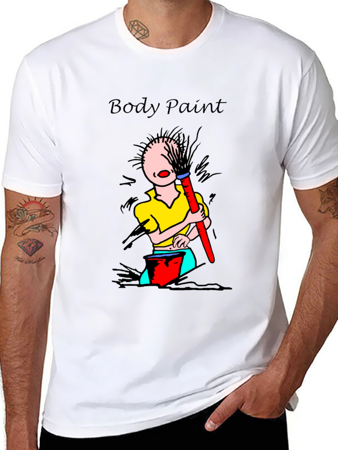 Body Paint T-Shirt - Whimsical Design
