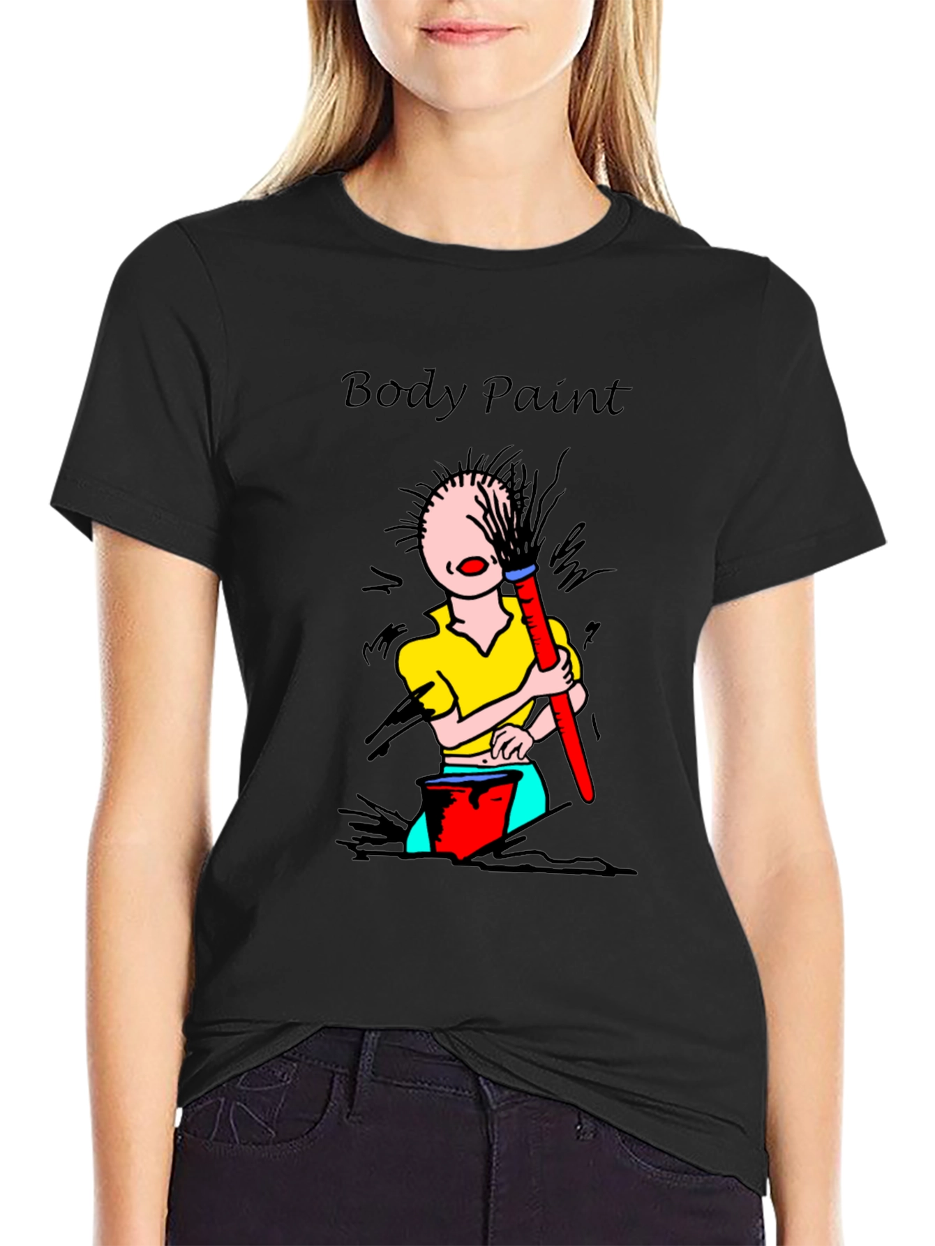 Body Paint T-Shirt - Whimsical Design