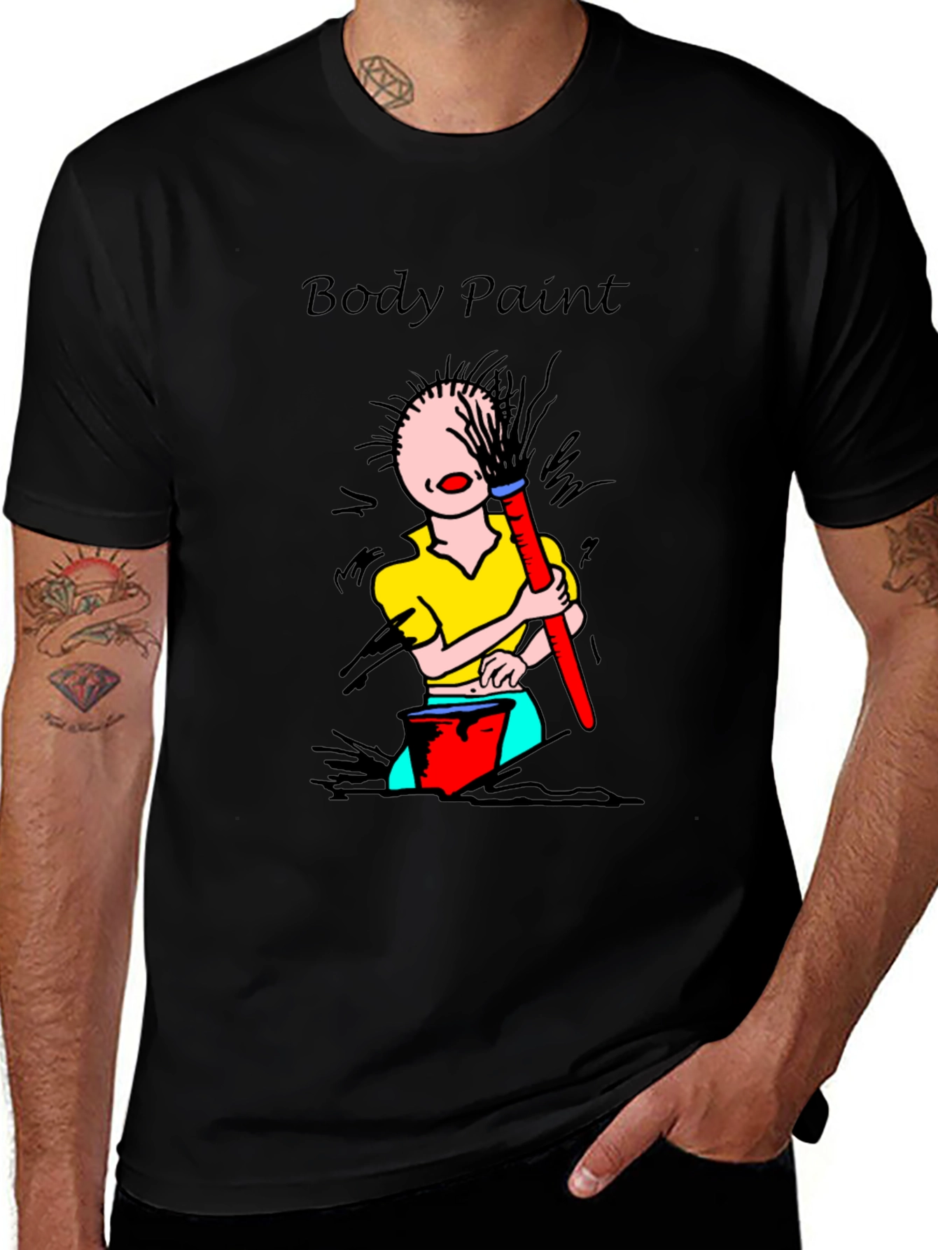 Body Paint T-Shirt - Whimsical Design