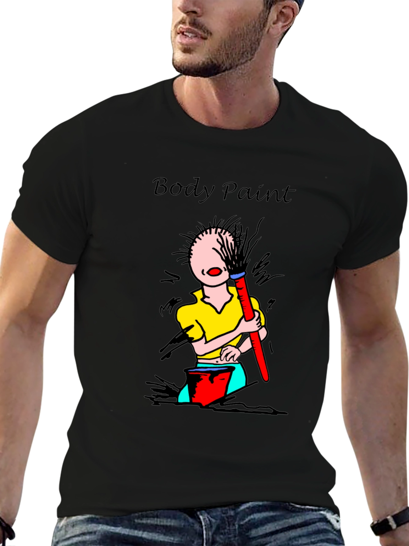 Body Paint T-Shirt - Whimsical Design