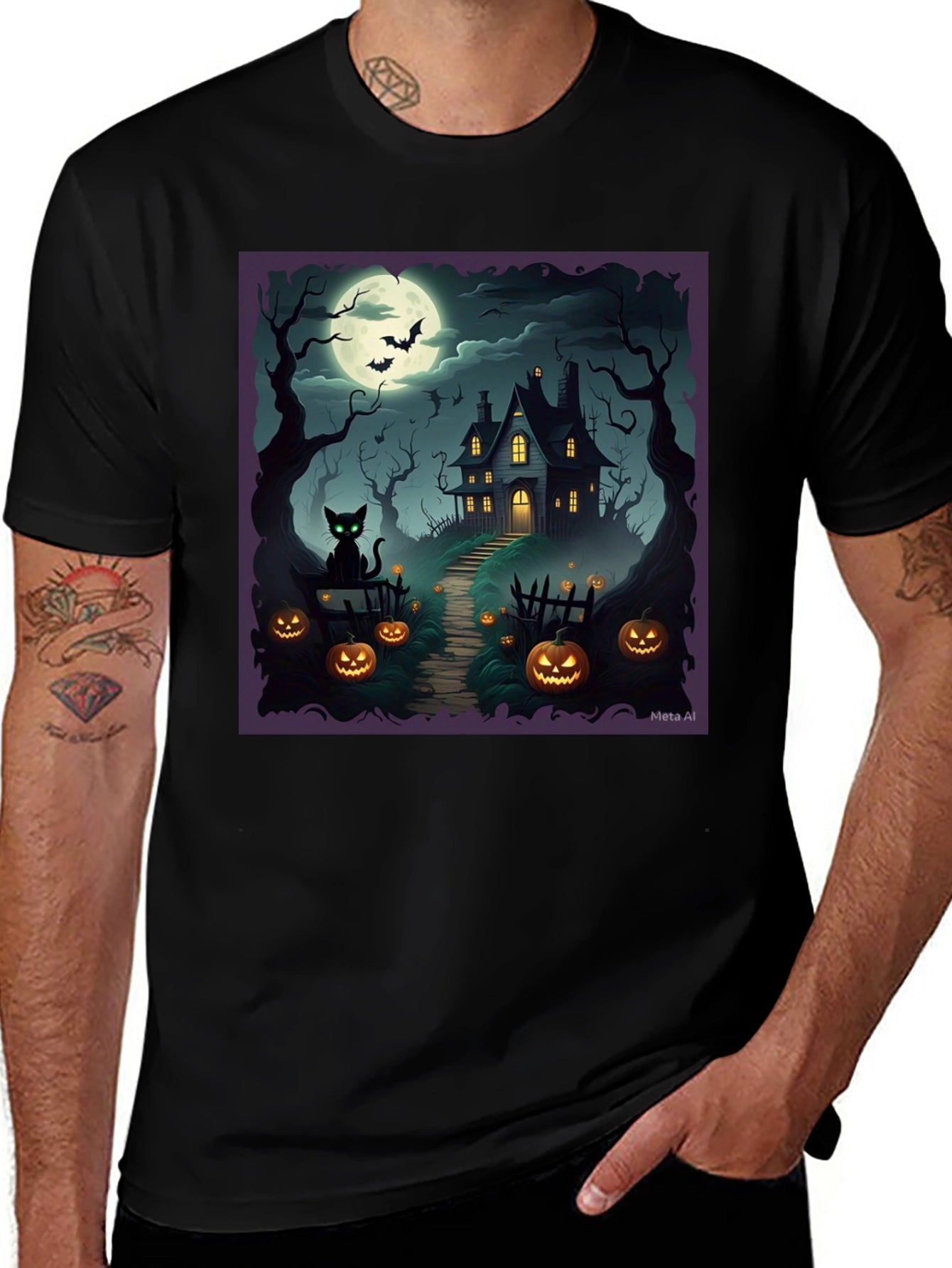 Spooky Halloween House T-Shirt