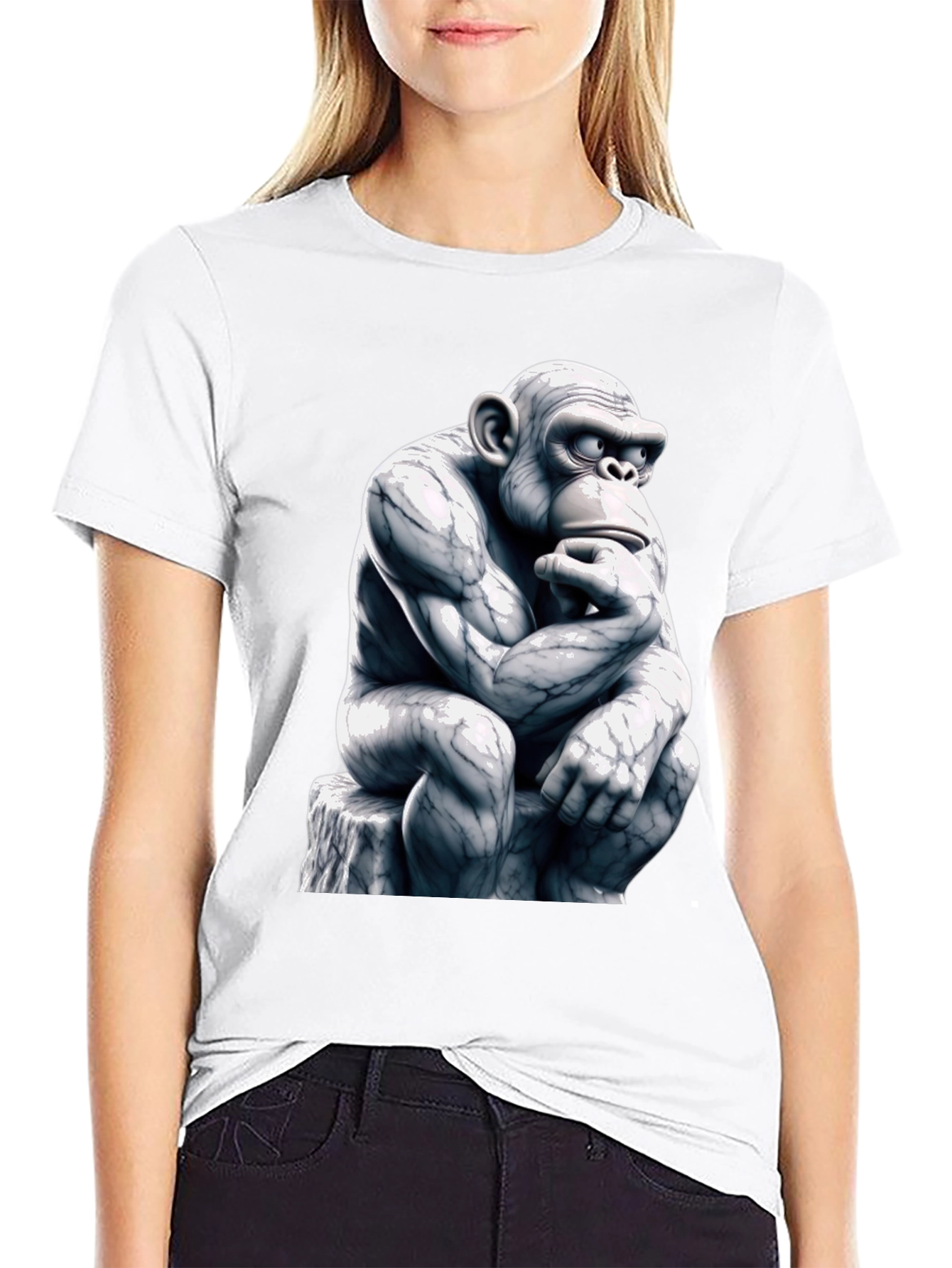 Thinking Monkey Graphic Tee - Black