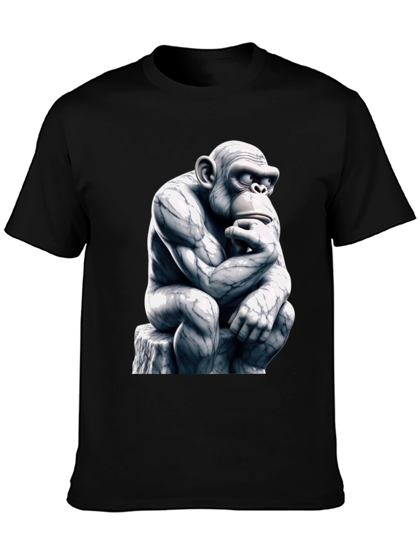 Thinking Monkey Graphic Tee - Black
