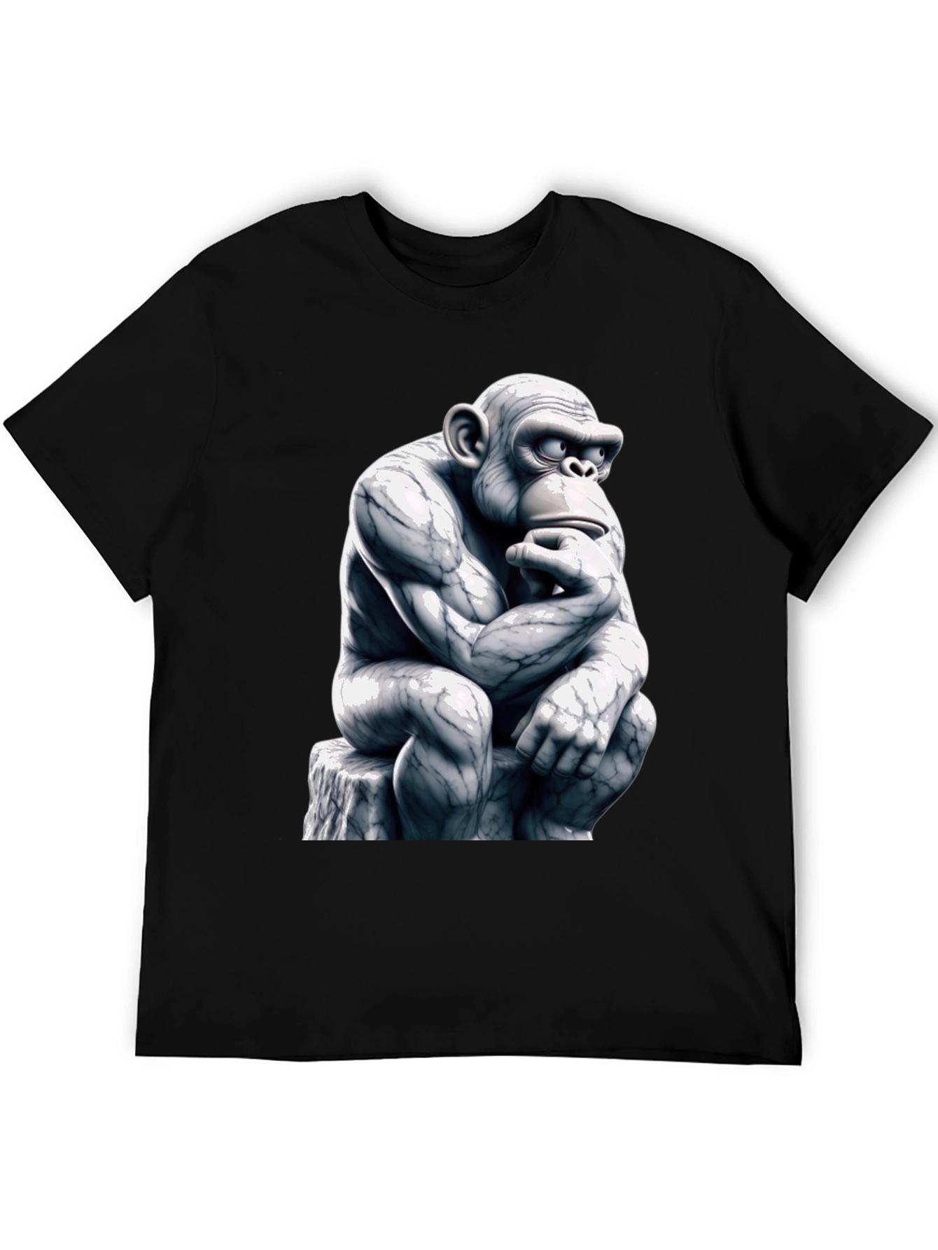 Thinking Monkey Graphic Tee - Black