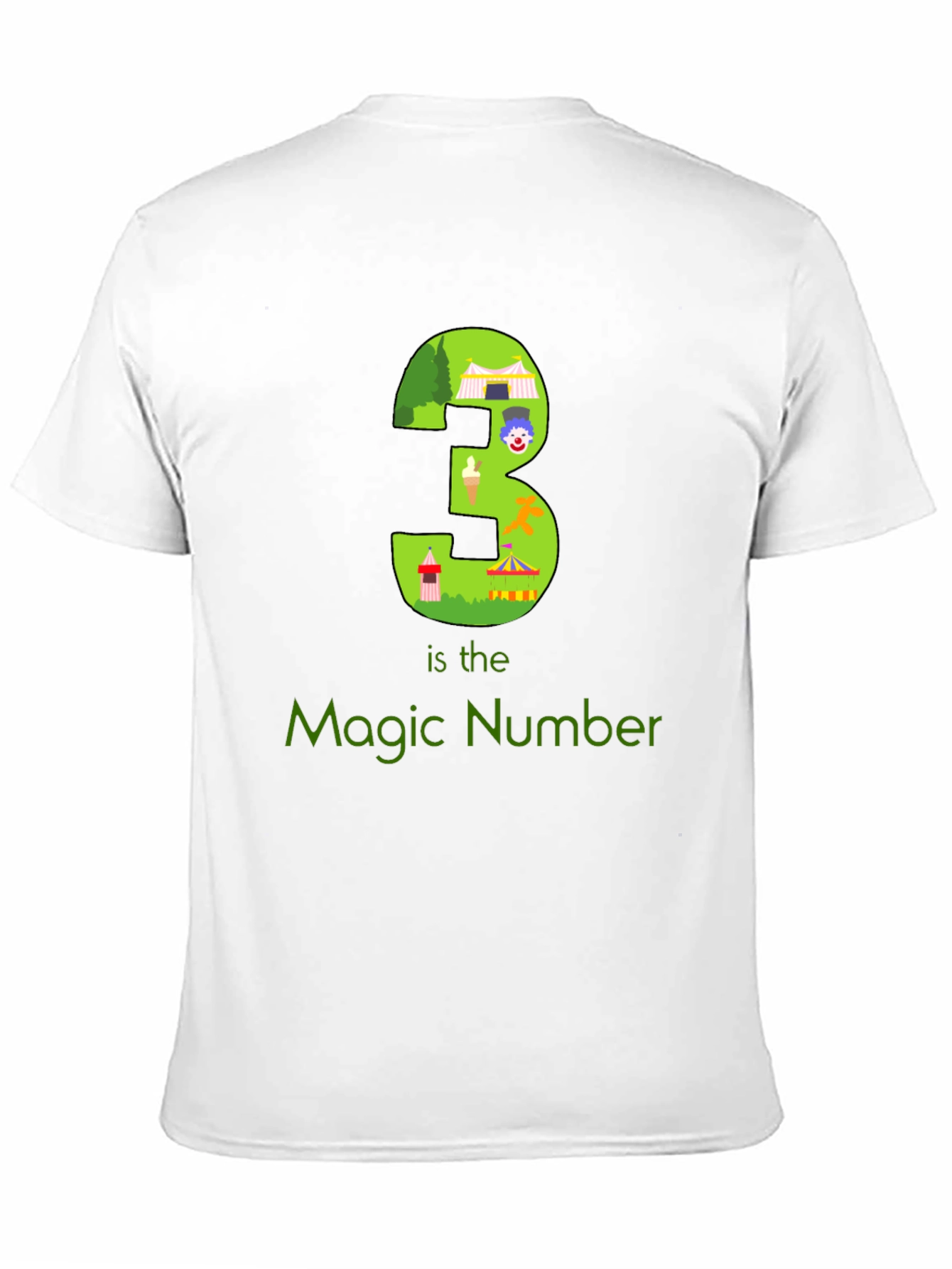 Magic Number 3 Graphic T-Shirt - Black
