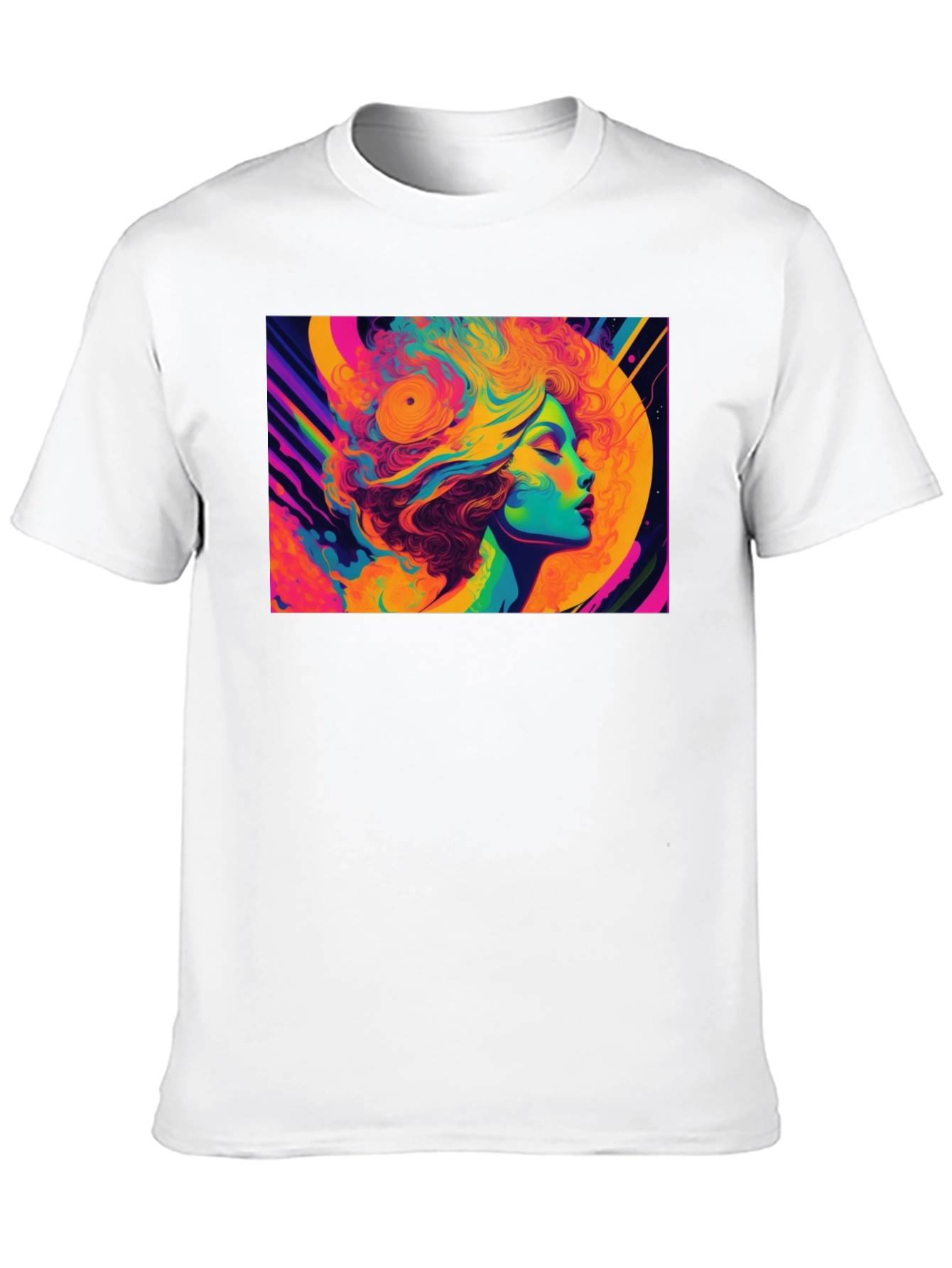 Psychedelic Woman Portrait Graphic T-Shirt
