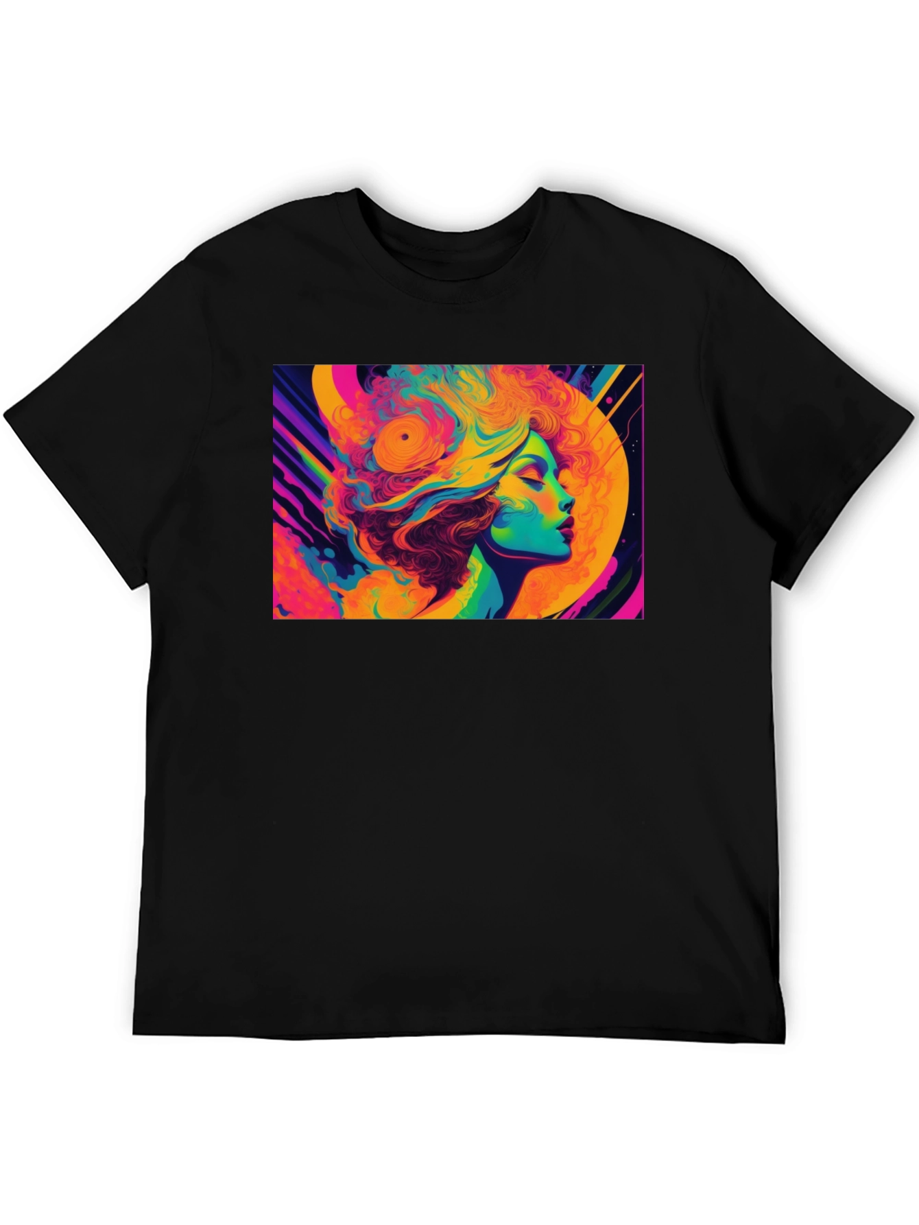 Psychedelic Woman Portrait Graphic T-Shirt