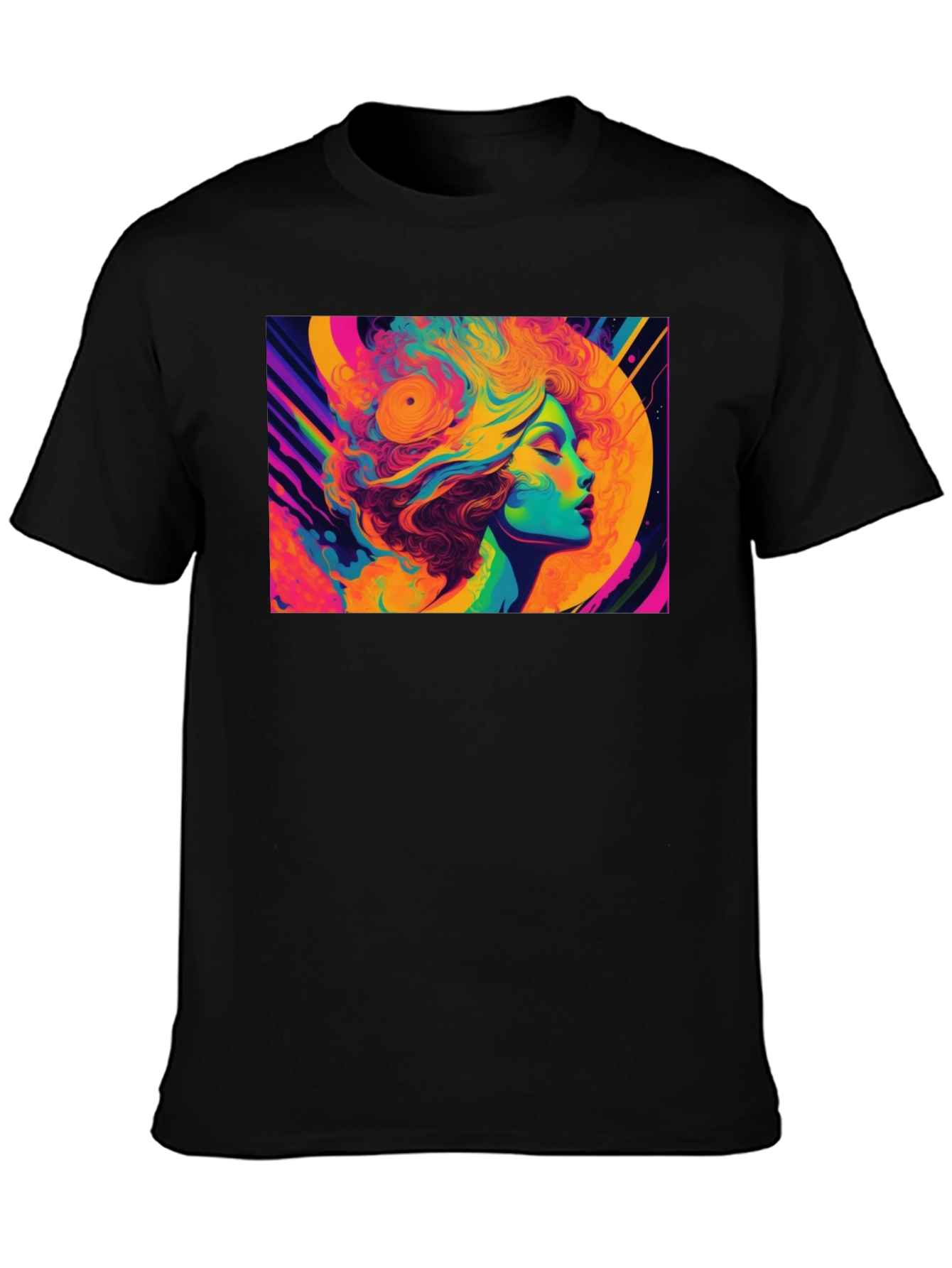 Psychedelic Woman Portrait Graphic T-Shirt