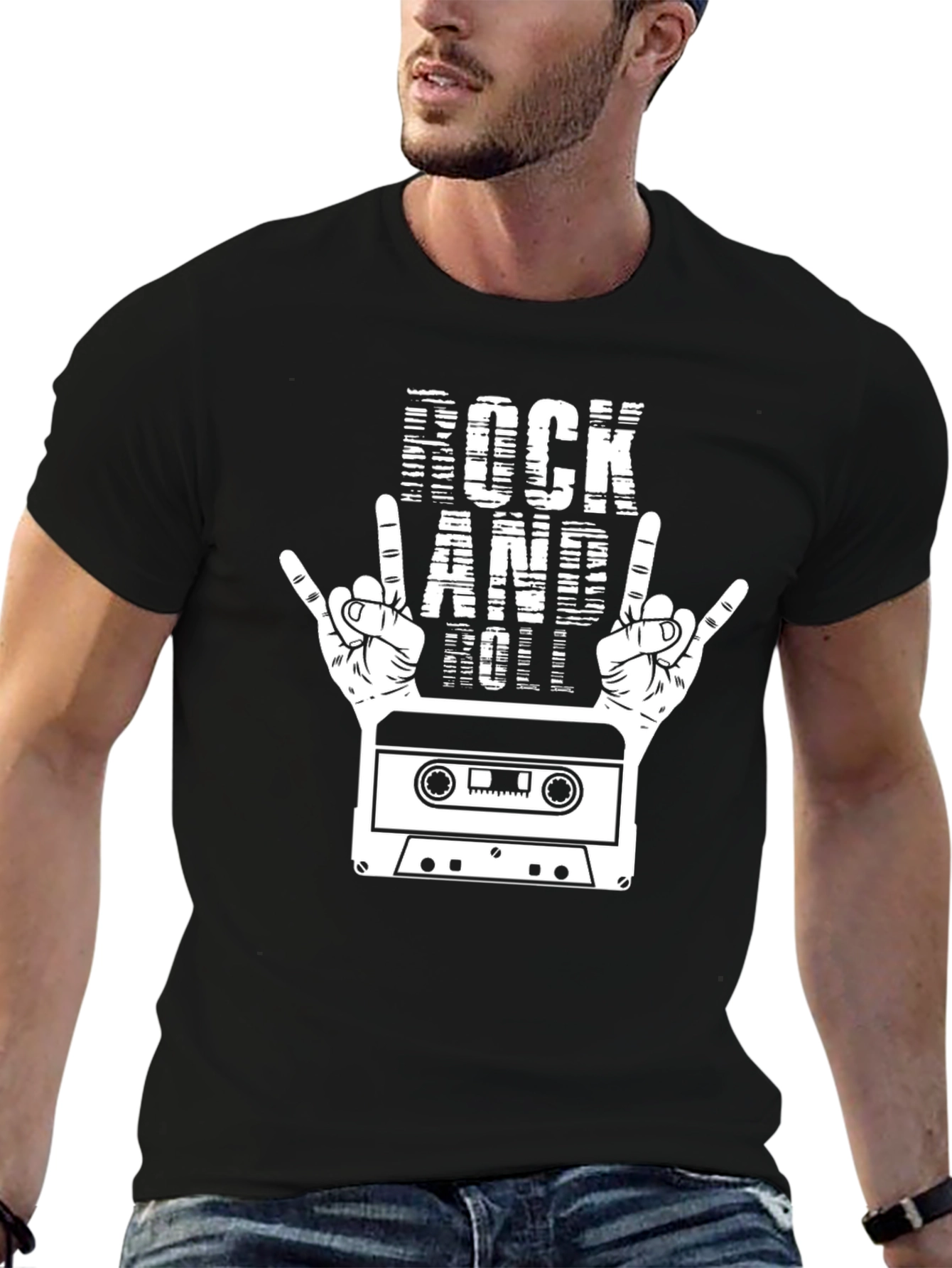 Rock and Roll Cassette Tape Graphic Tee